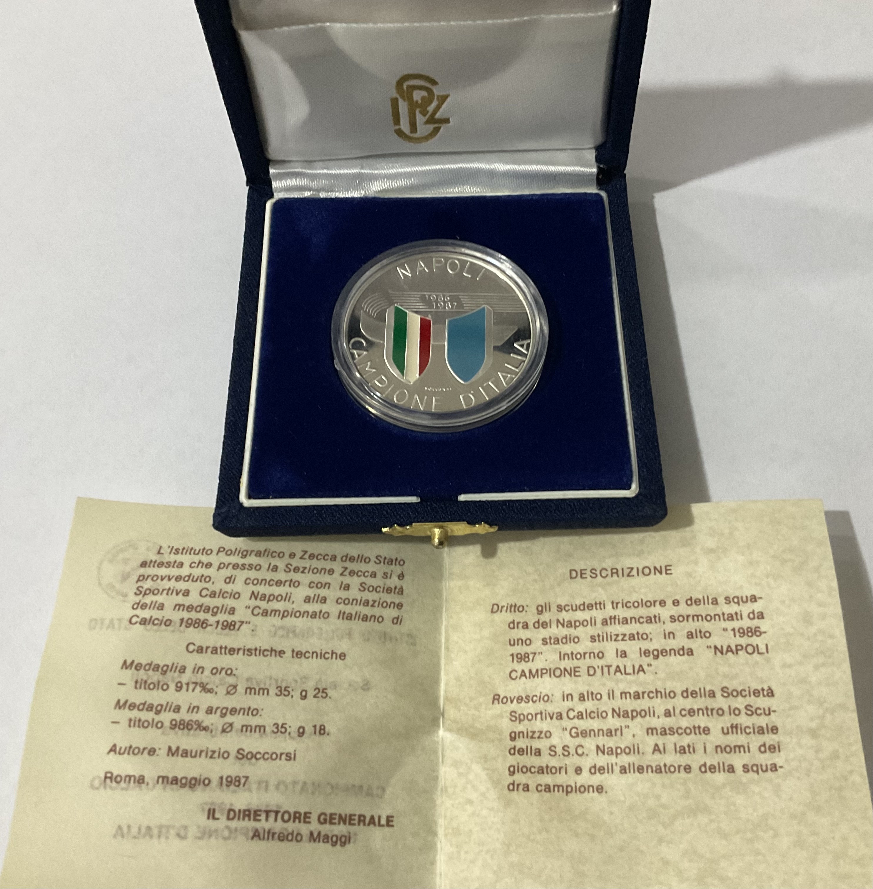 Épingle Il Mattino – Scudetto Napoli 1986-87 – Pin's Collection Foot Italie