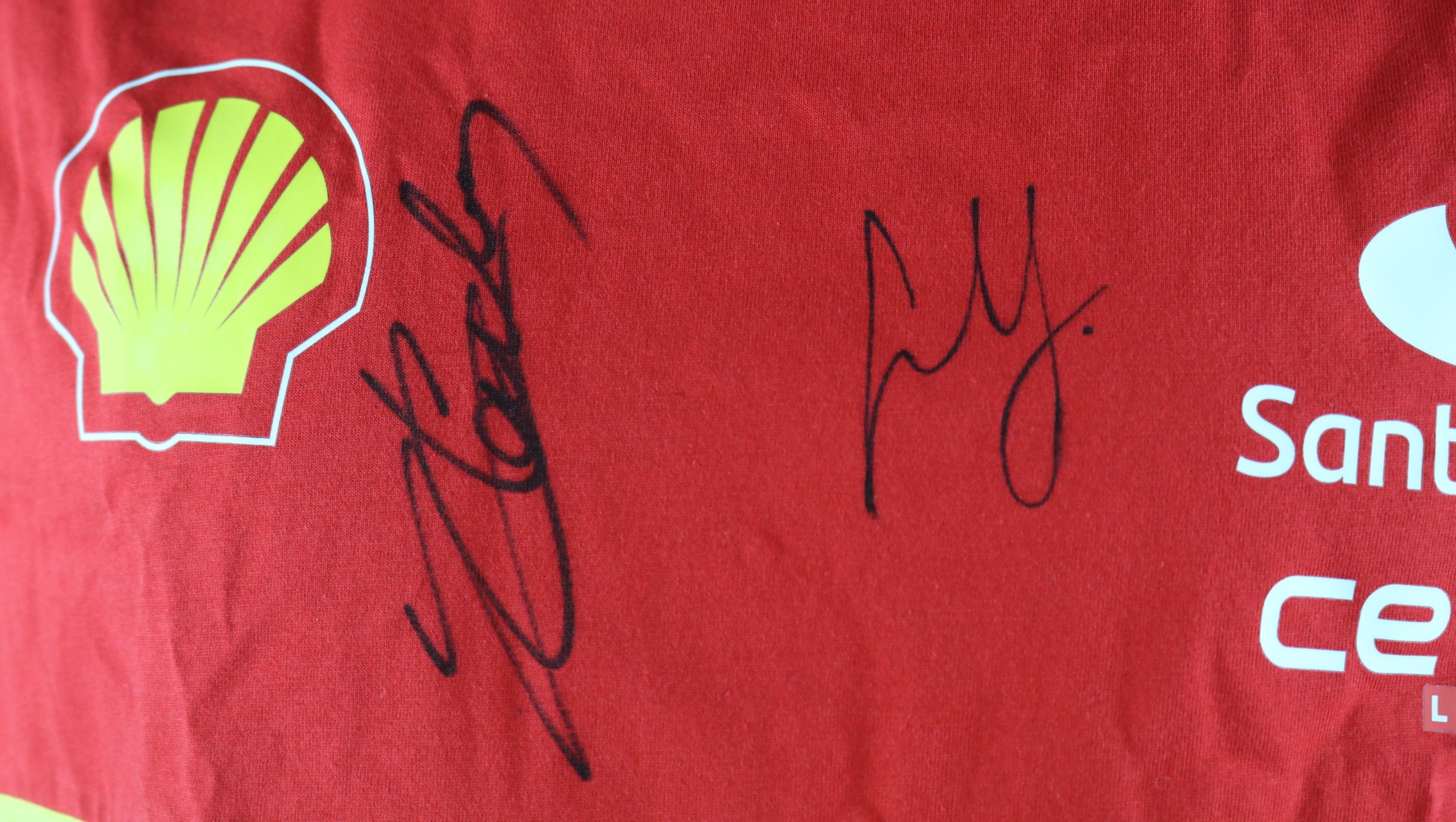 Scuderia Ferrari Official T Shirt Monza 2023 Signed By Carlos Sainz