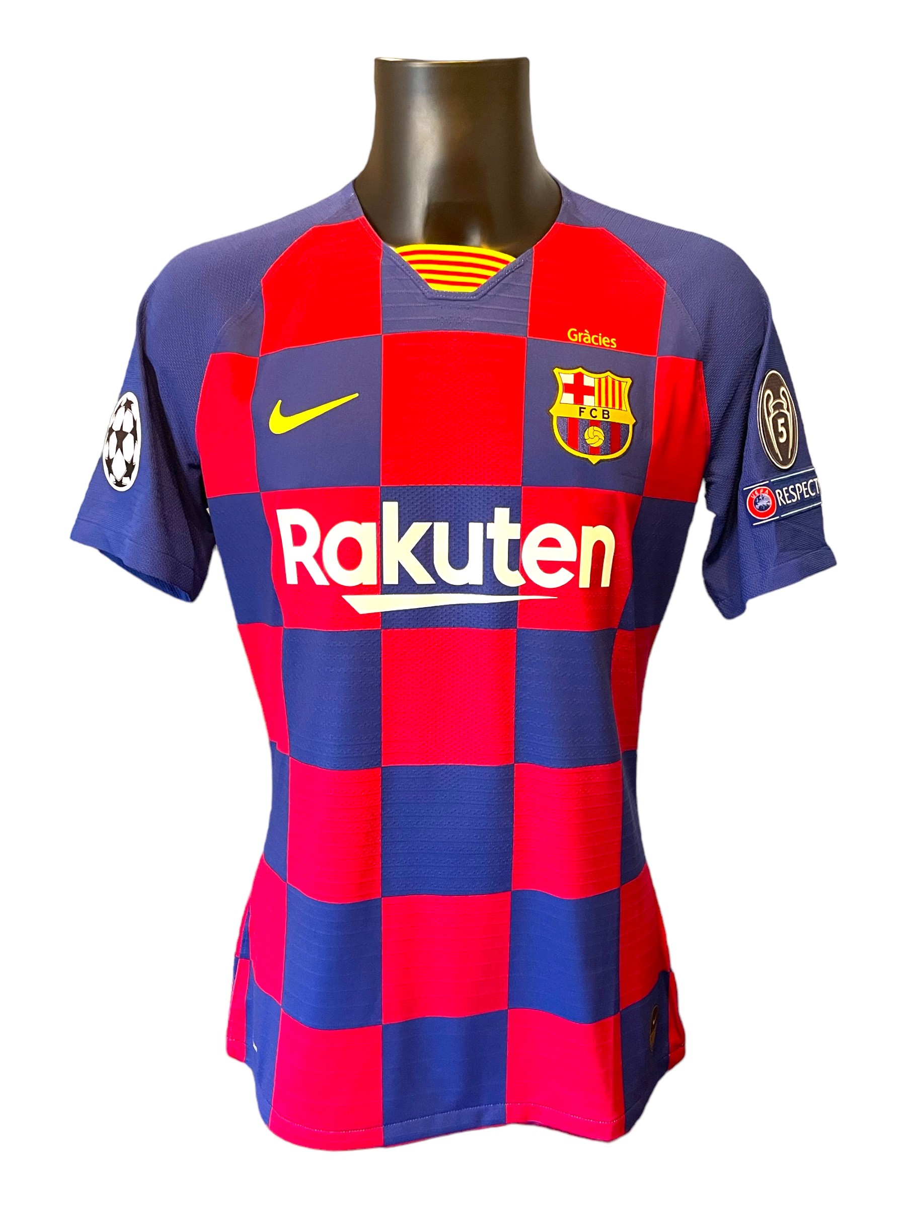 Lionel Messi's Grácies FC Barcelona Vs Napoli 2020 Match Shirt