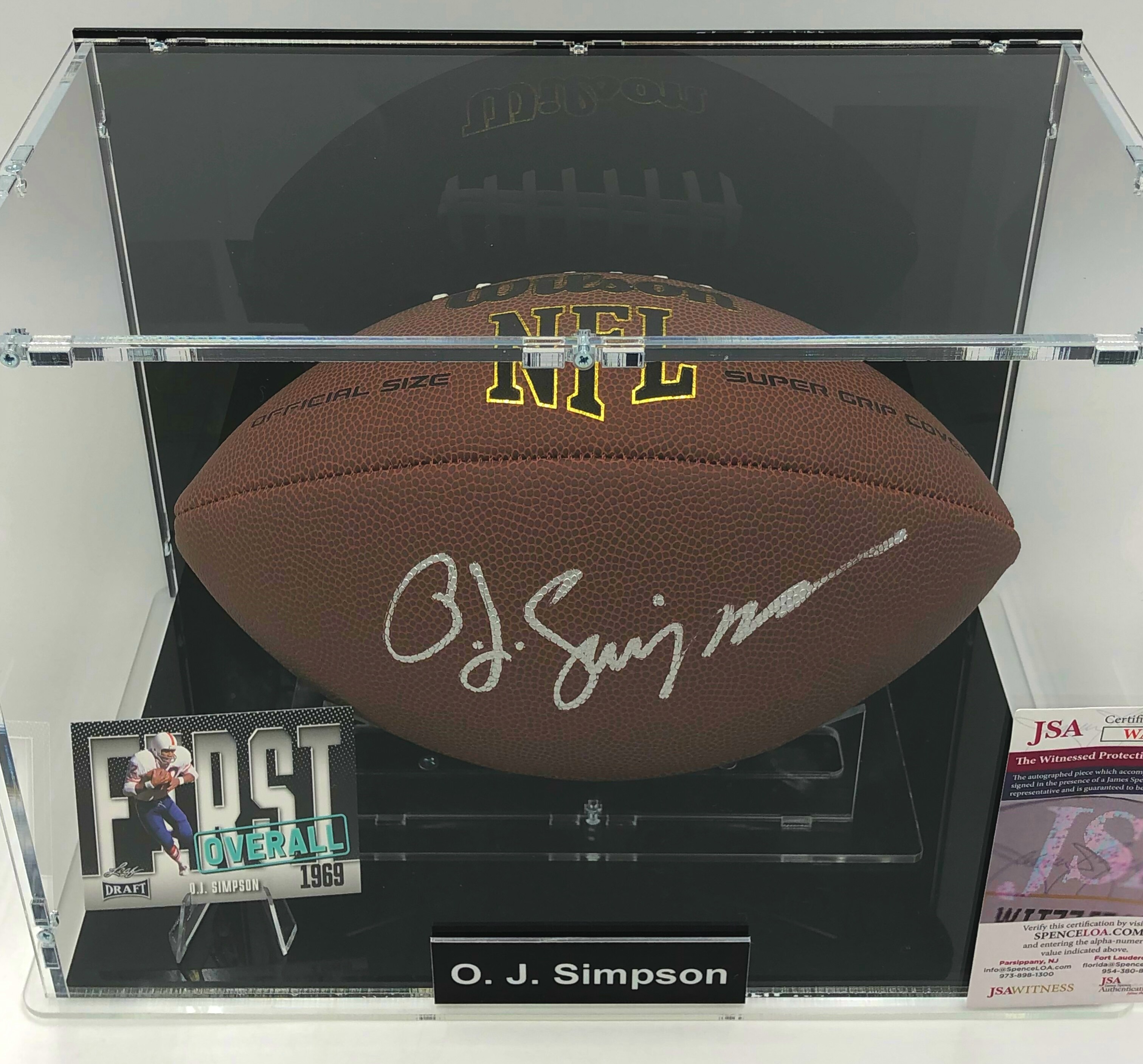 Oj simpson autographed store football