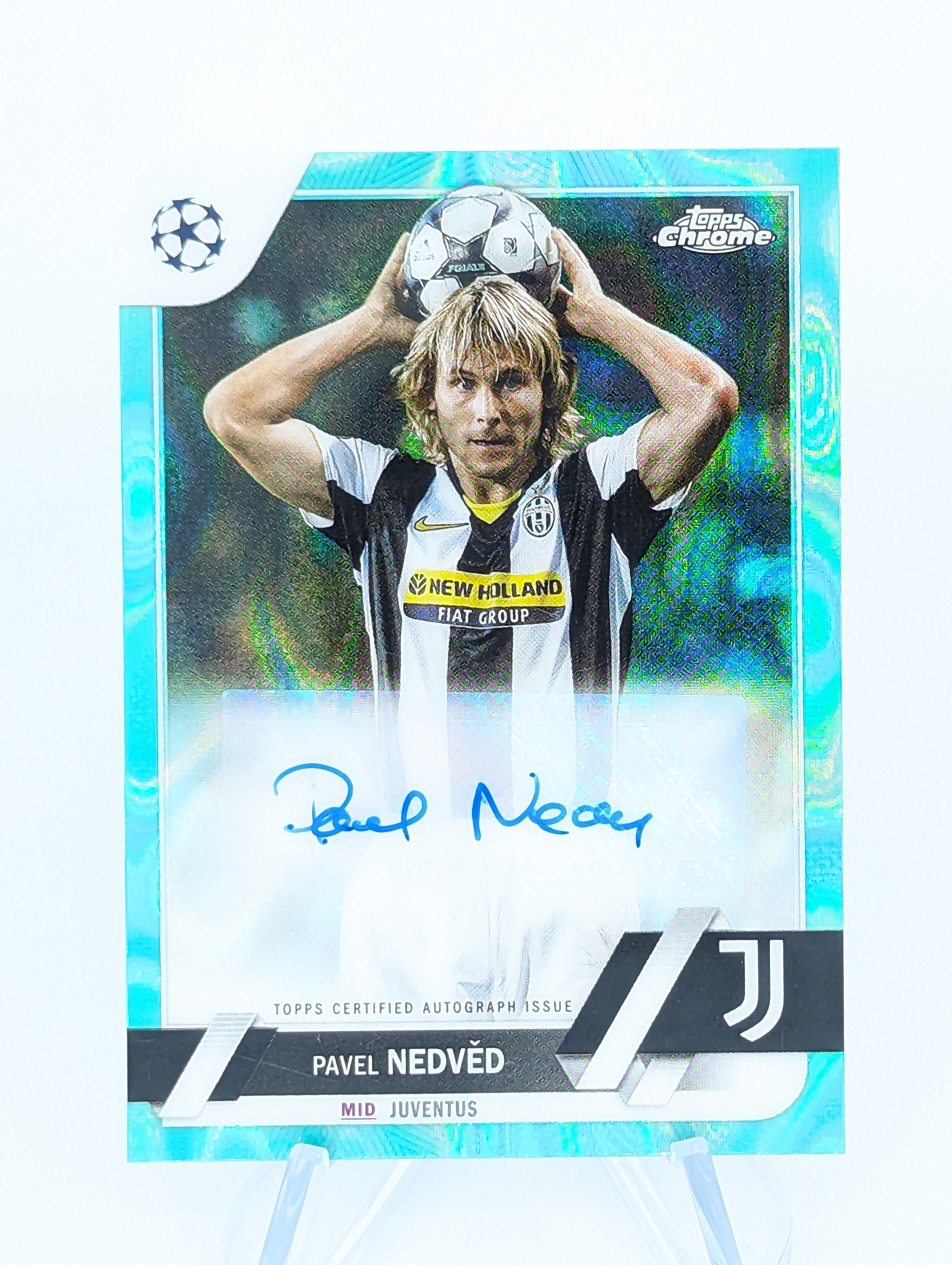 Pavel Nedved Juventus Topps Signed Trading Card