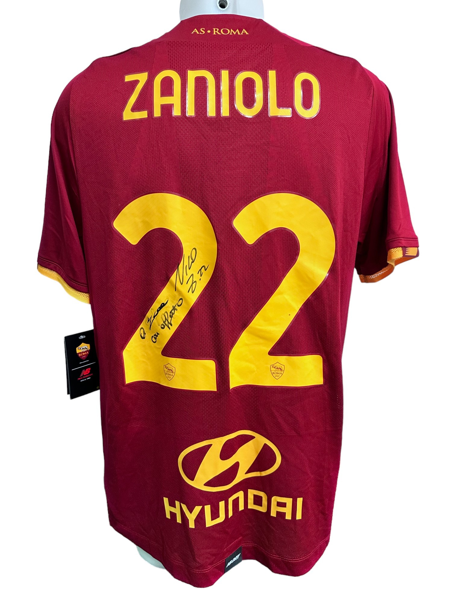 Zaniolo Official Roma Signed Shirt, 2021/22 - CharityStars