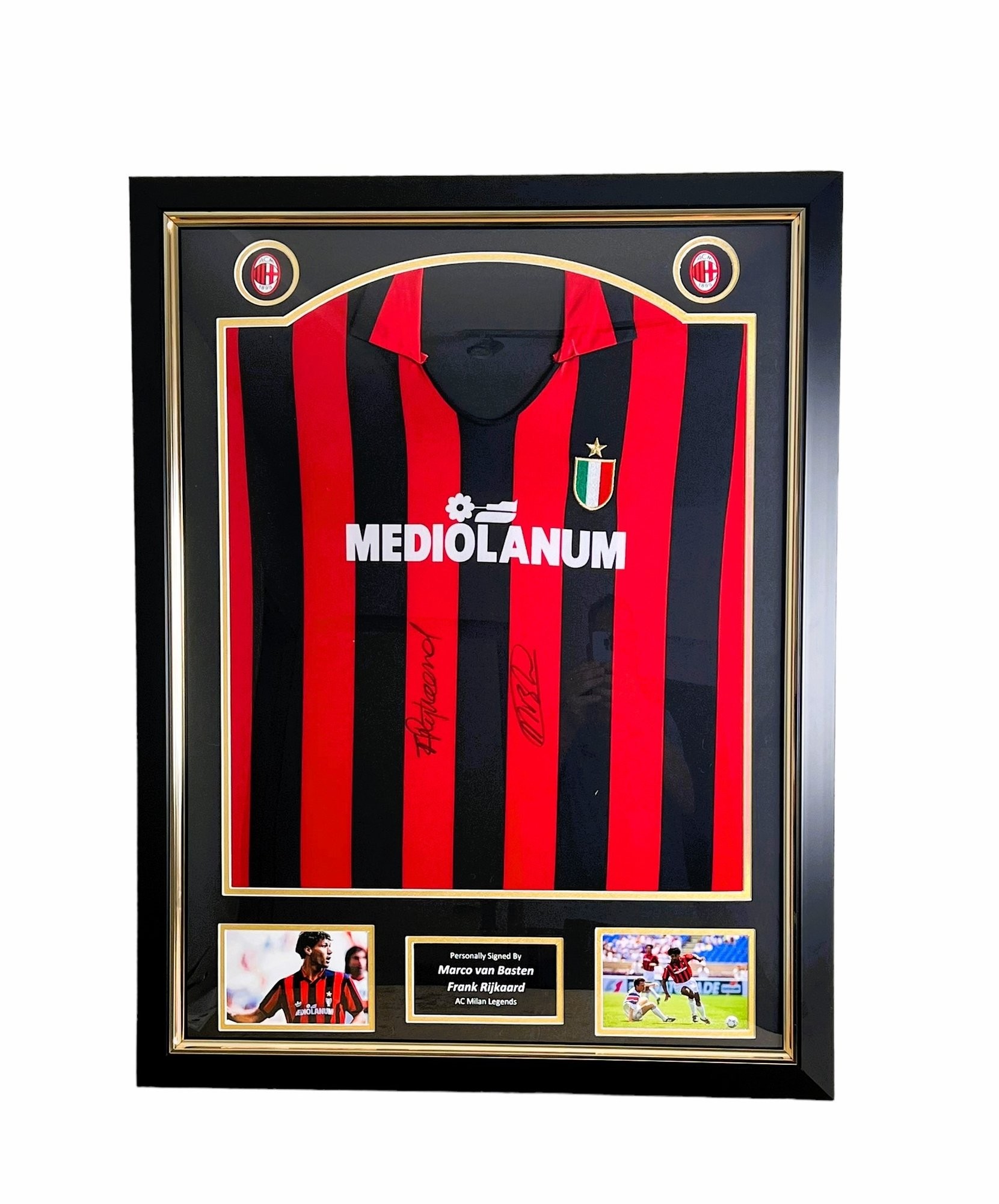 Marco van Basten and Frank Rijkaard AC Milan 1988/89 signed and
