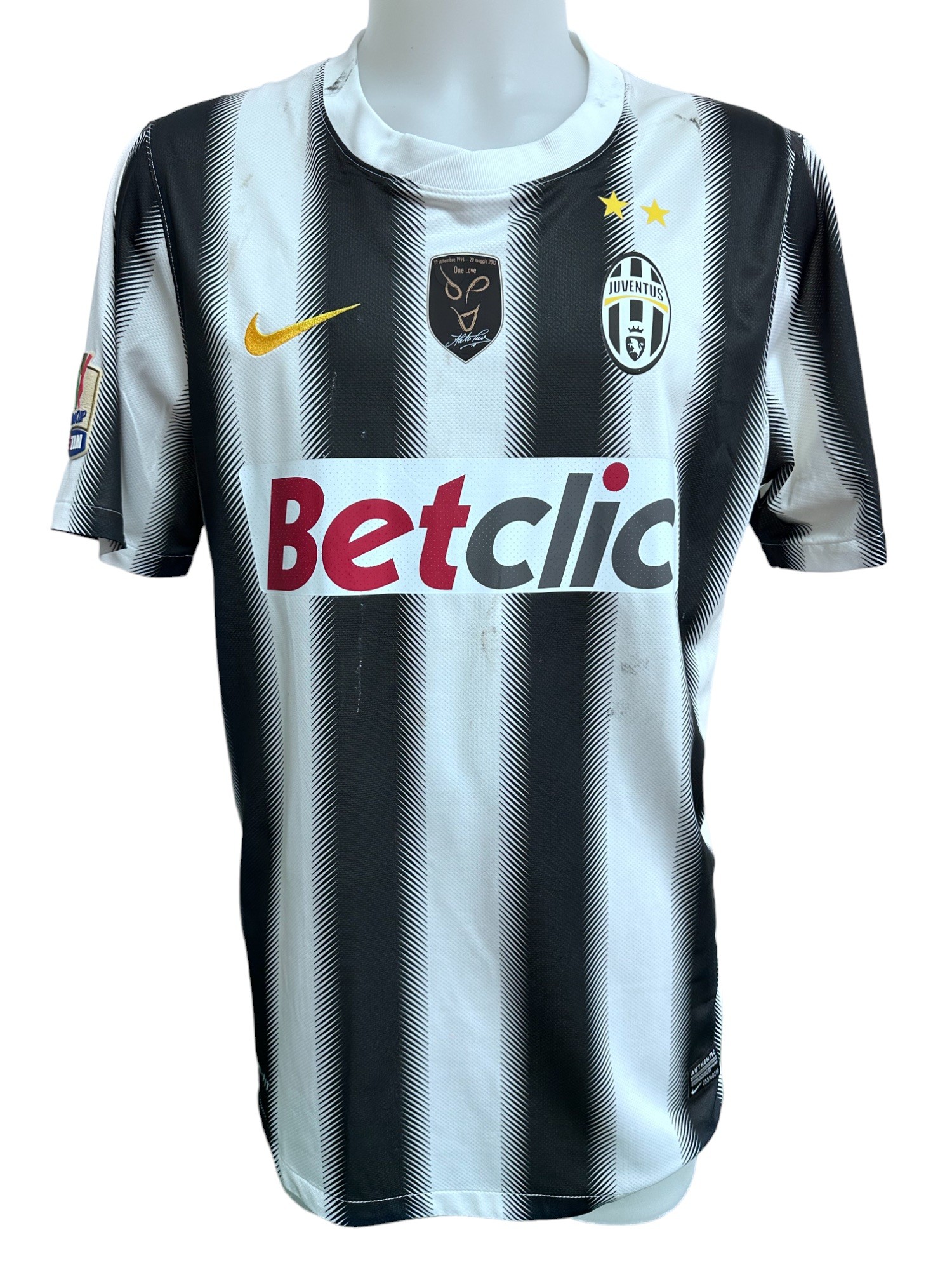 Barzagli's Juventus Signed Match Shirt, TIM Cup 2011/12 - Patch