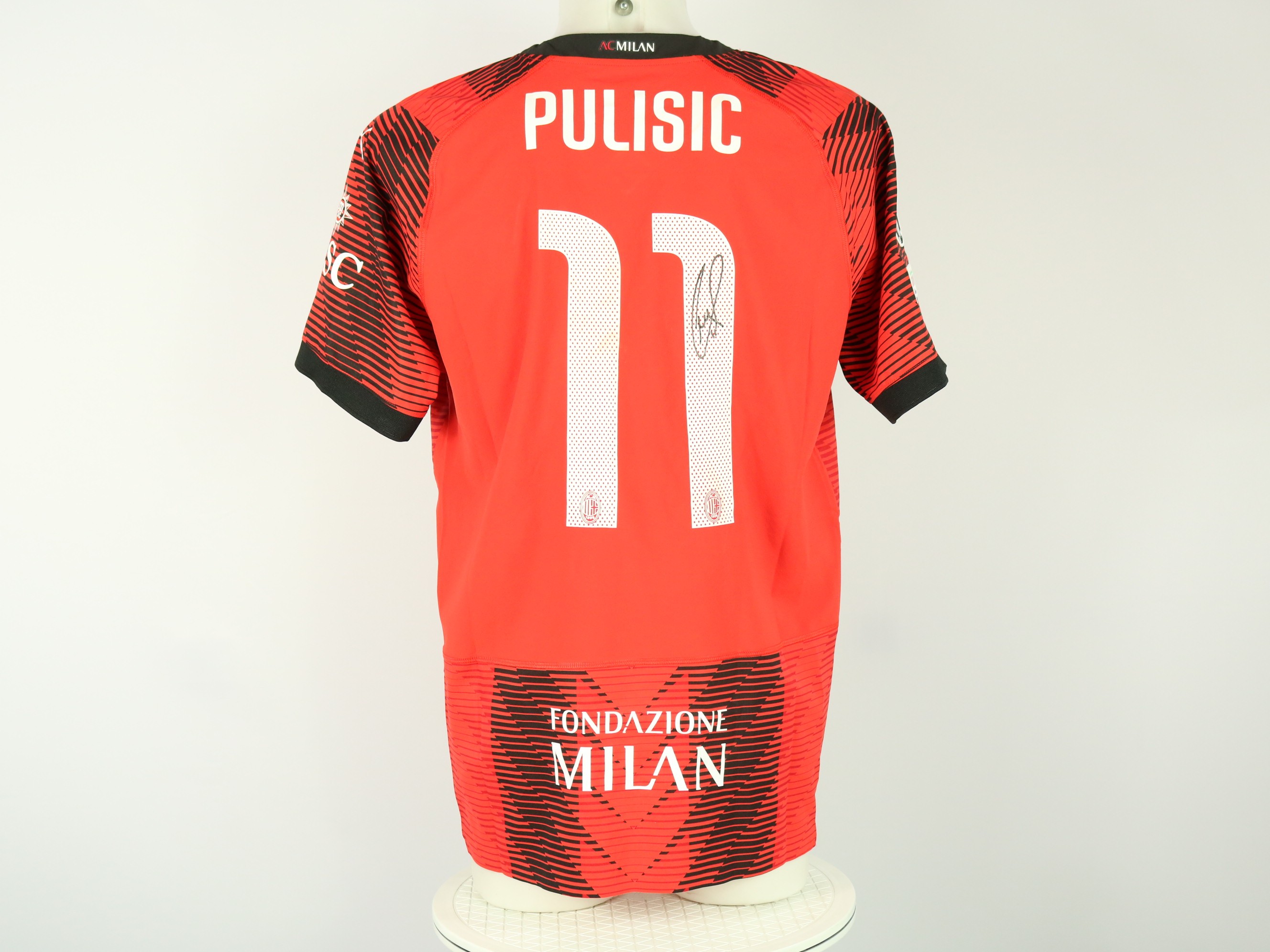 Pulisic Milan Official Signed Shirt, UCL 2023/24