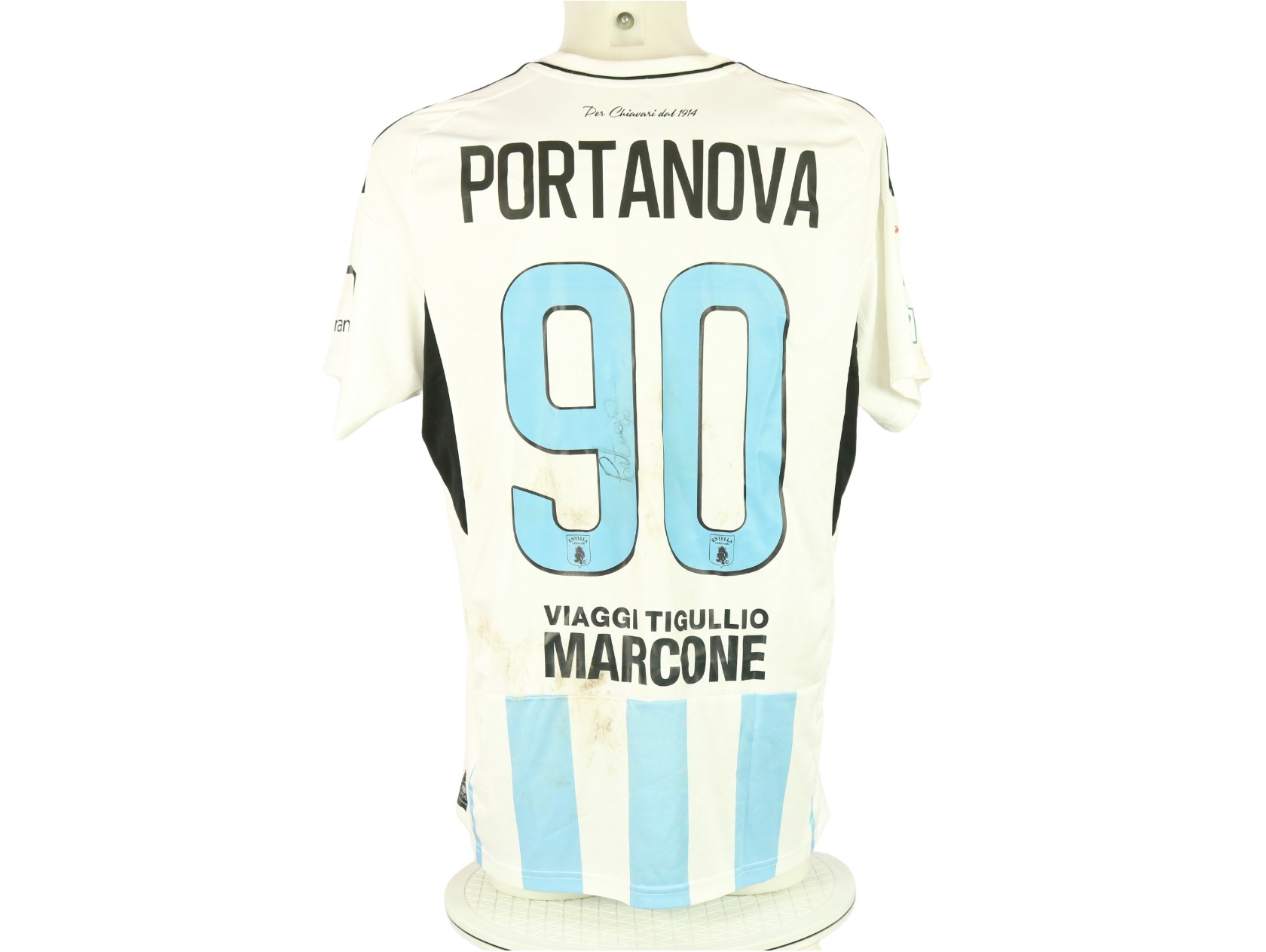 Portanova s unwashed Signed Shirt Arezzo vs Virtus Entella 2024