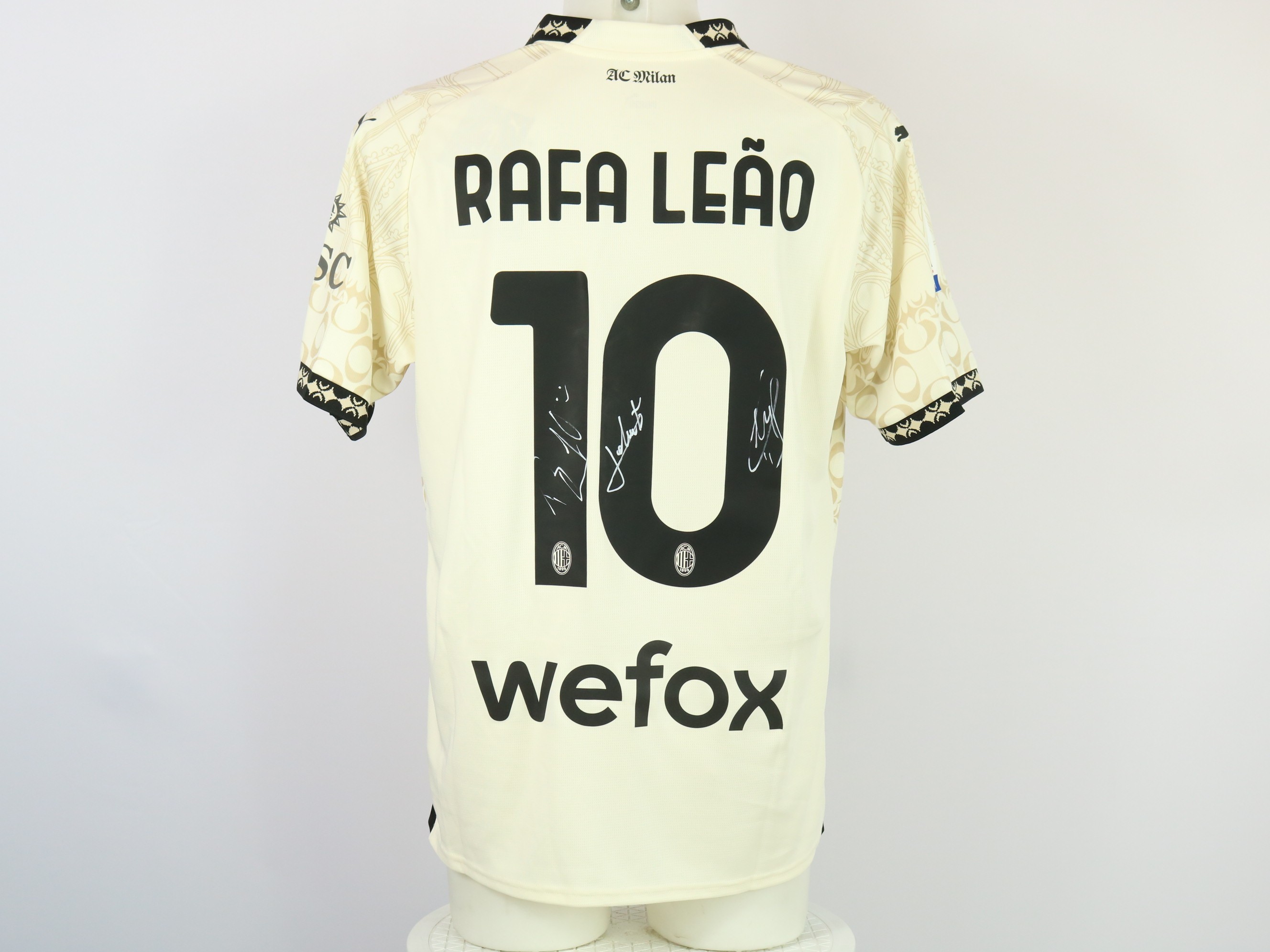 Rafa Leao Official Milan X Pleasures Signed Shirt, 2023/24 - CharityStars