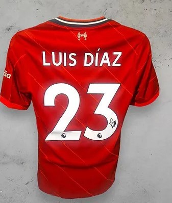 Luis Diaz Liverpool 2022/23 Signed Official Shirt - CharityStars