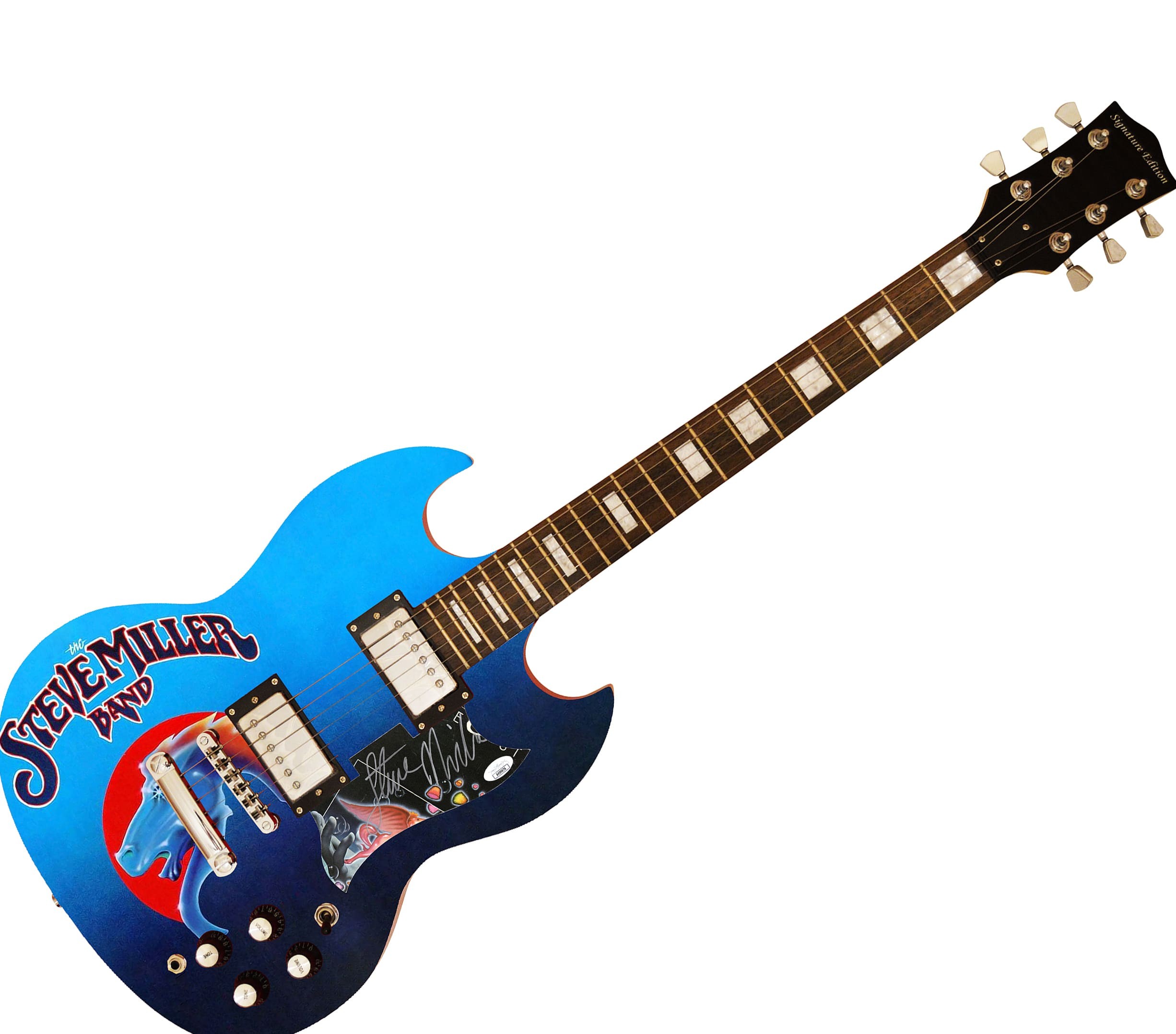 Chitarra grafica personalizzata firmata Steve Miller - CharityStars