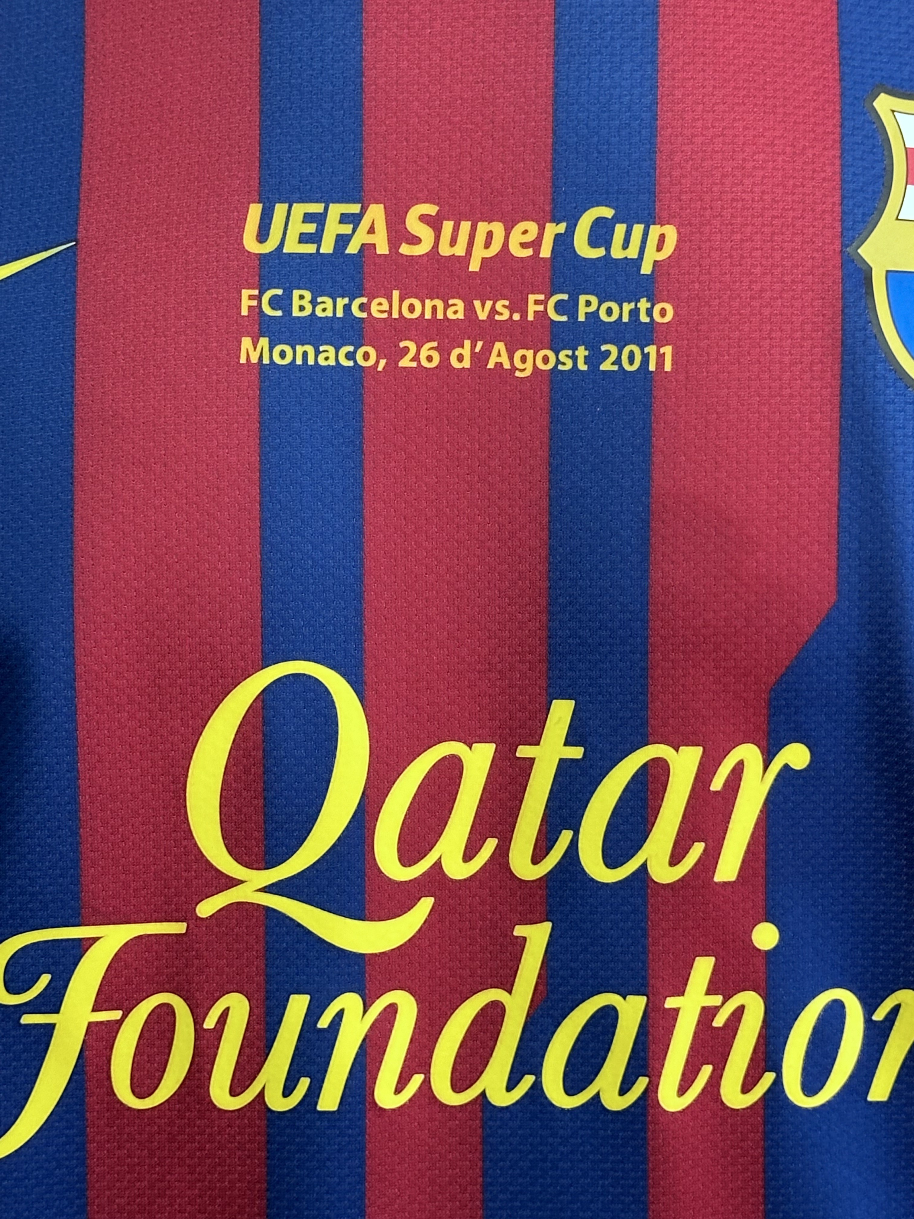 Messi's Match-Issued Shirt, Barcelona vs Porto - UEFA Super Cup