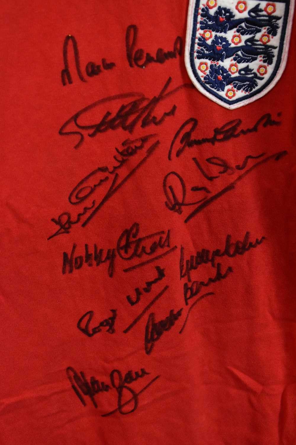 England 1966 World Cup Winners Retro Multi Signed Shirt - CharityStars