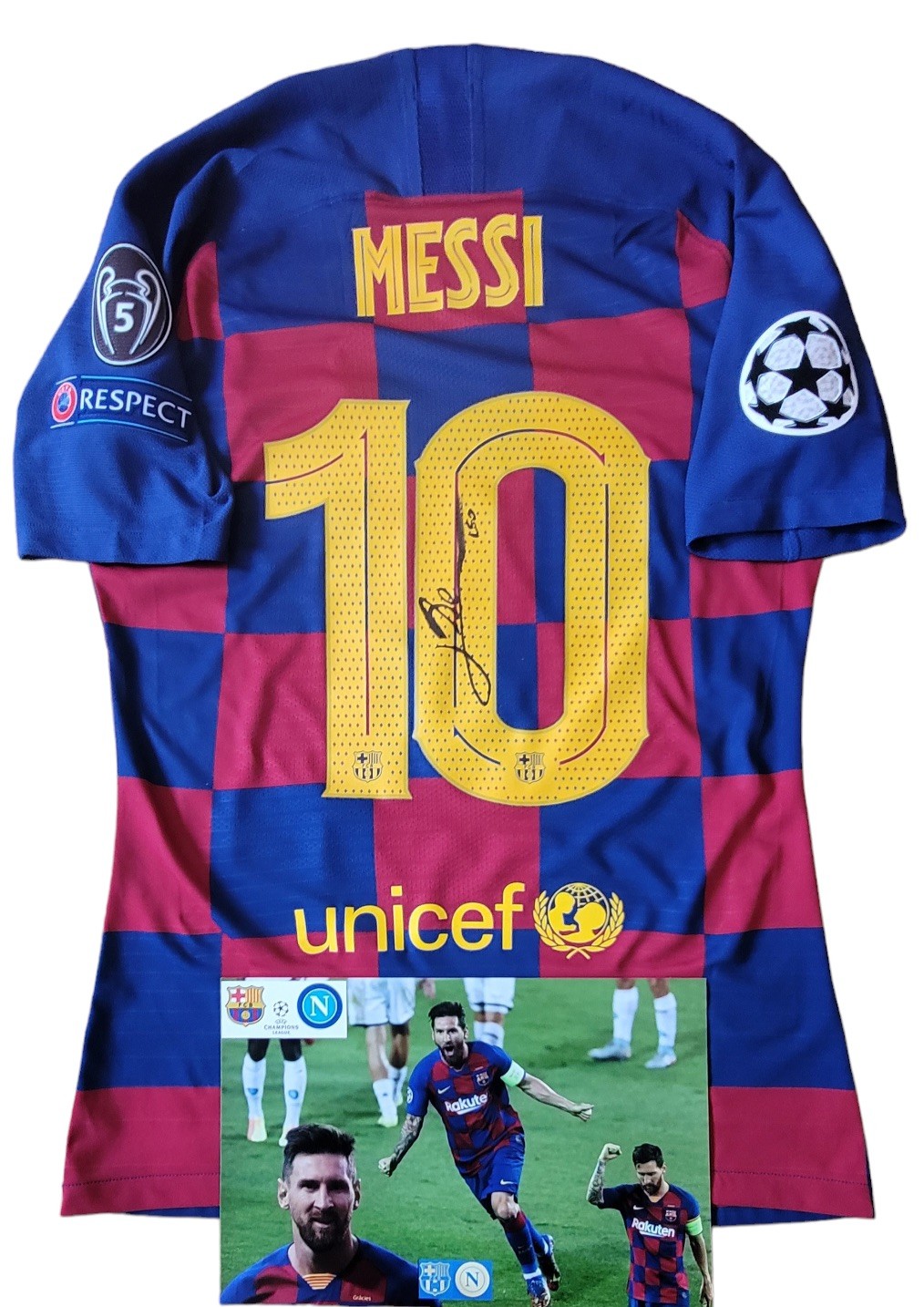 Messi's Match-Issued Signed Shirt, Barcelona vs Napoli 2020 - CharityStars