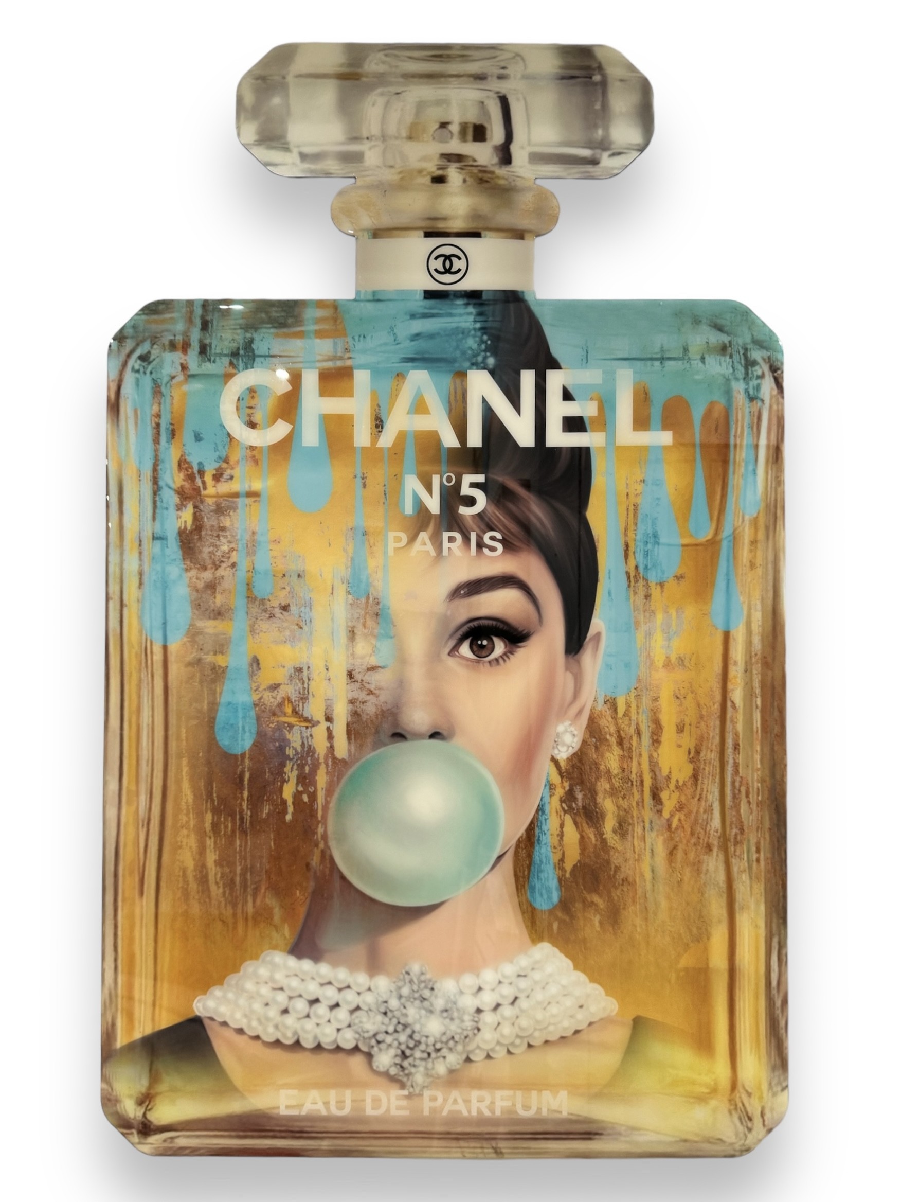 Audrey Hepburn Chanel No 5 by Sannib Exclusive Works of Art Comelli Gallery Pieces