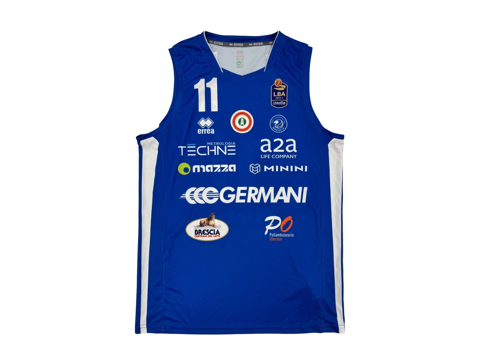 Signed Match-Worn Kit John Petrucelli, Germani Brescia vs Olimpia ...