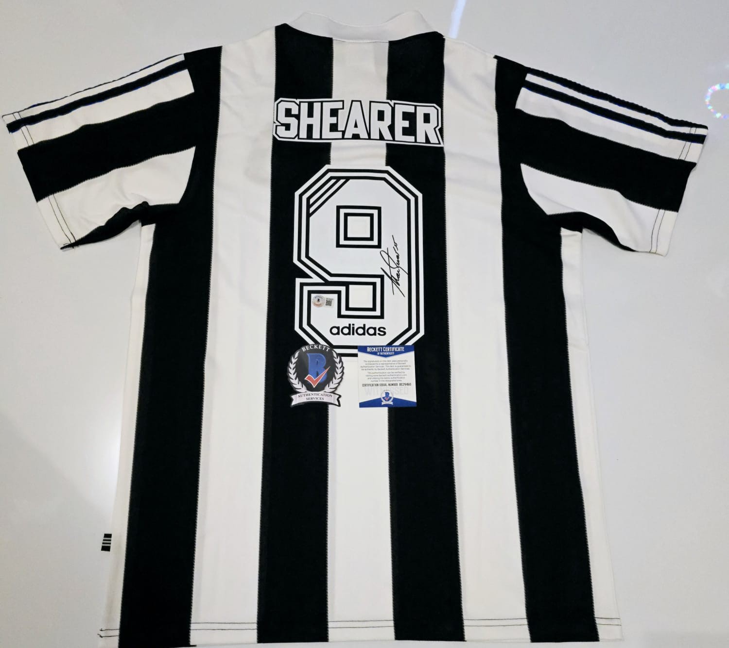 Alan Shearer's Newcastle United 1996/97 Signed Replica Shirt