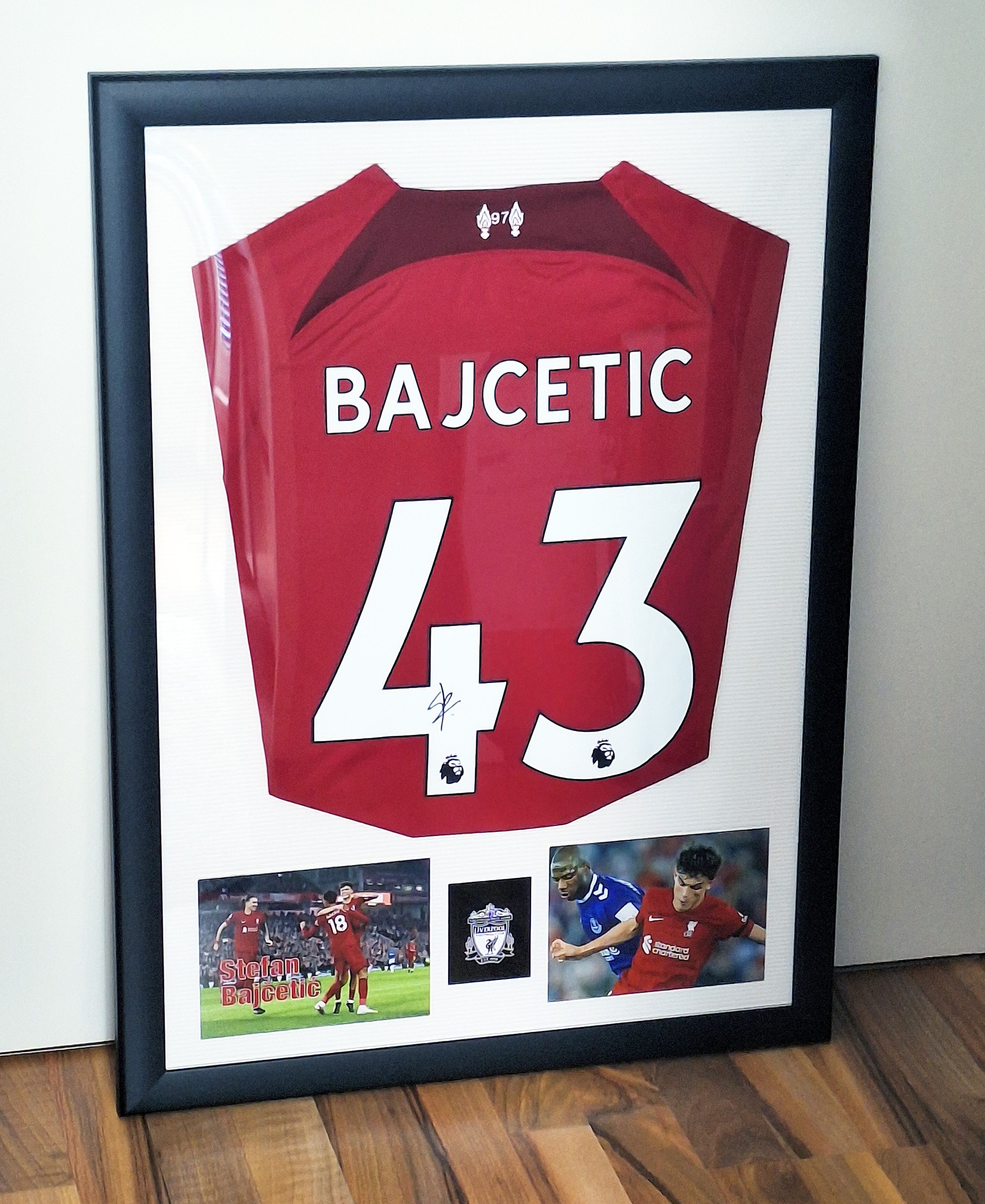 Stefan Bajčetić's Liverpool FC Signed And Framed Shirt - CharityStars