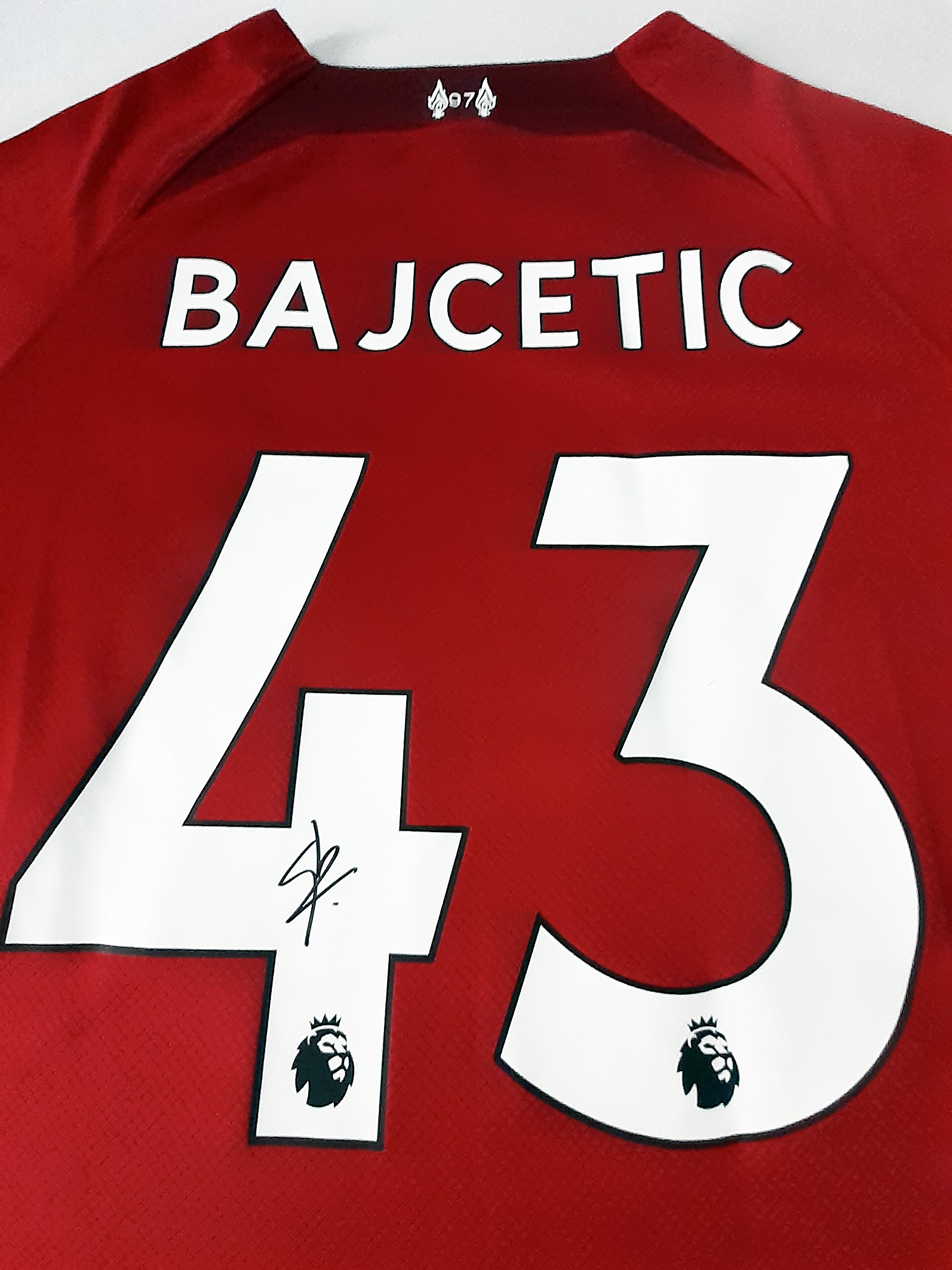 Stefan Bajčetić's Liverpool FC Signed And Framed Shirt - CharityStars
