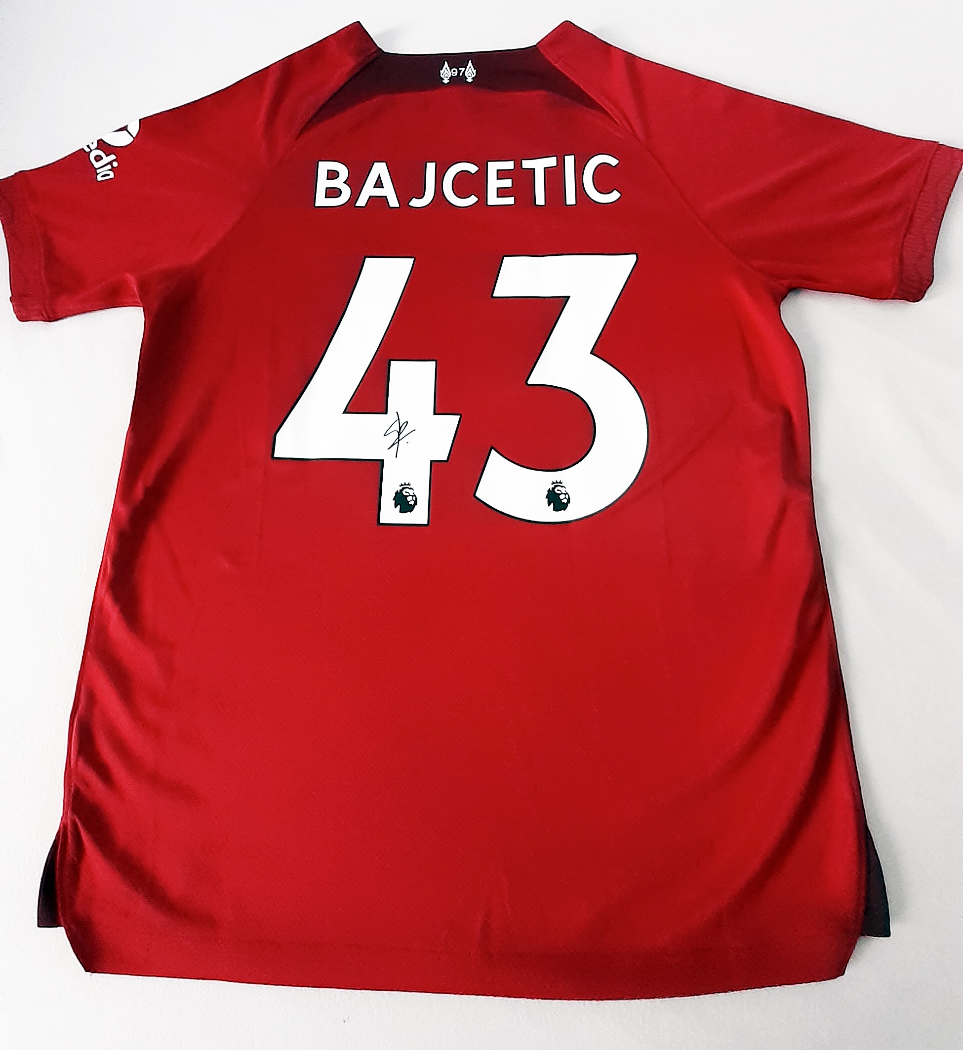Stefan Bajčetić's Liverpool FC Signed And Framed Shirt - CharityStars