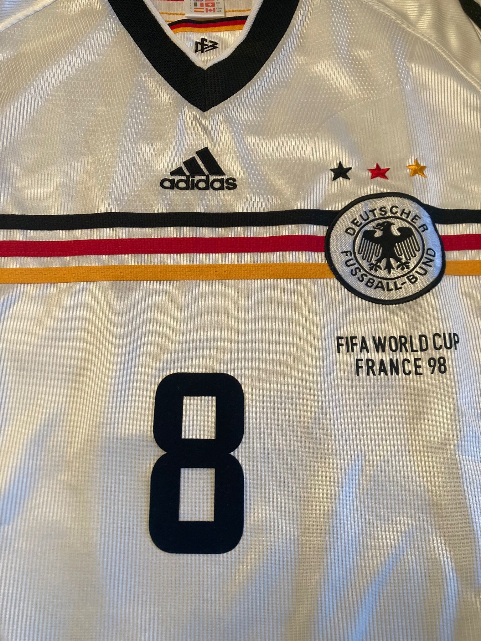 超激レア正規品♬( ゜д゜)！98年Worldcupドイツ代表МFマテウス#8 Matthäus's Germany Match Shirt, WC 1998 - CharityStars