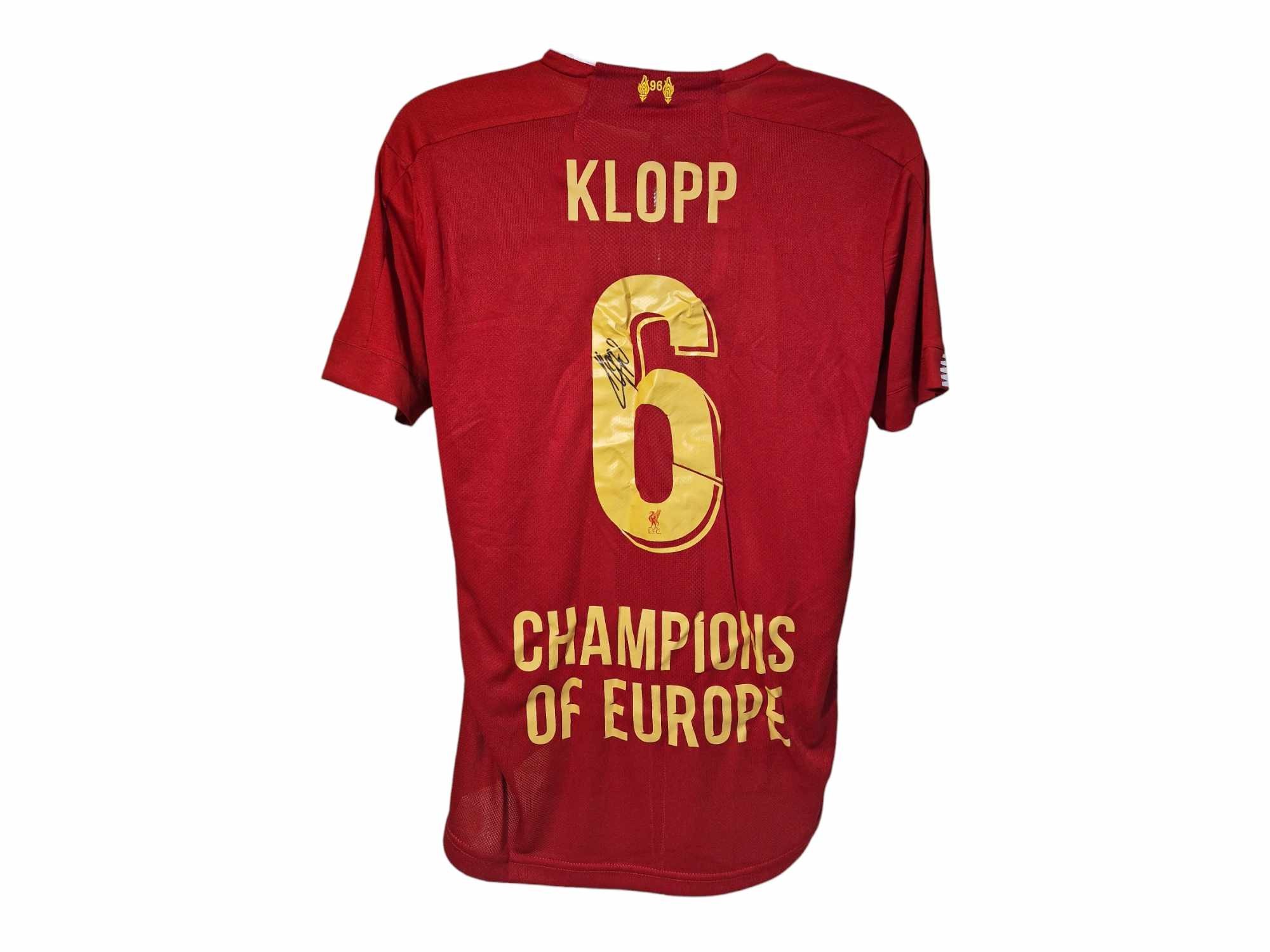 Jurgen Klopp Liverpool 19/20 Champions League Signed Replica
