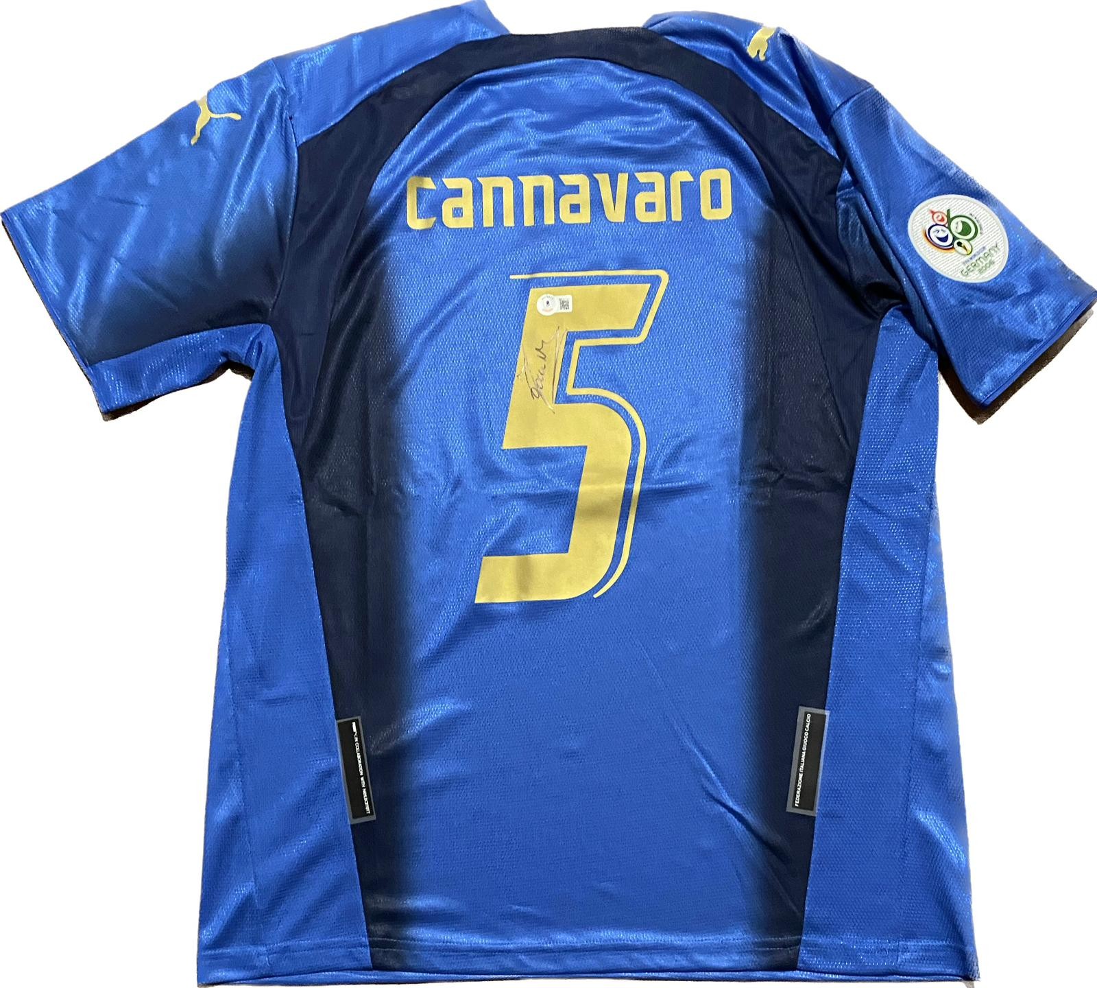 Fabio Cannavaro's Italy 2006 Signed Replica Shirt - CharityStars