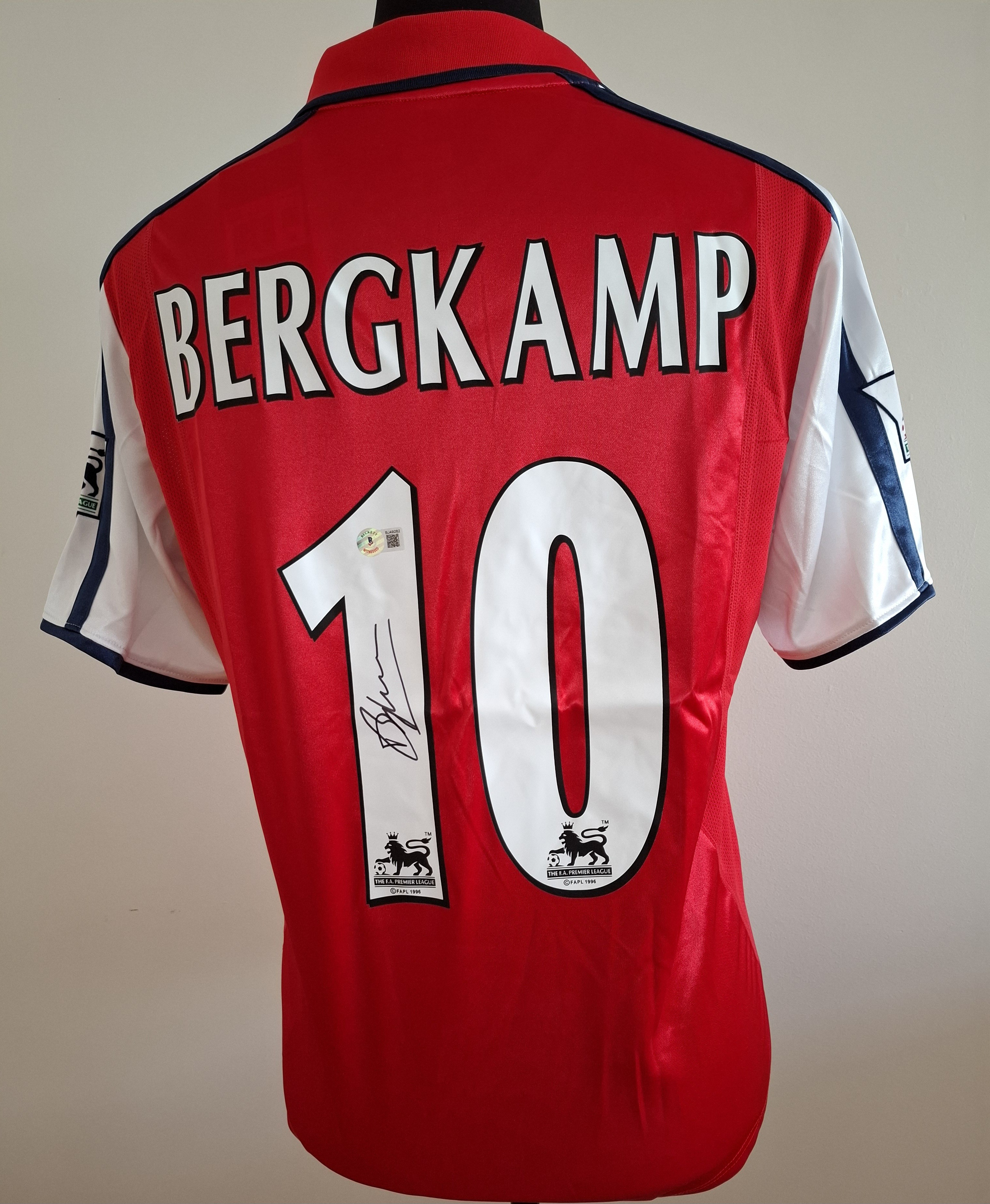 Dennis Bergkamp's Arsenal 2000/01 Signed Replica Shirt - CharityStars