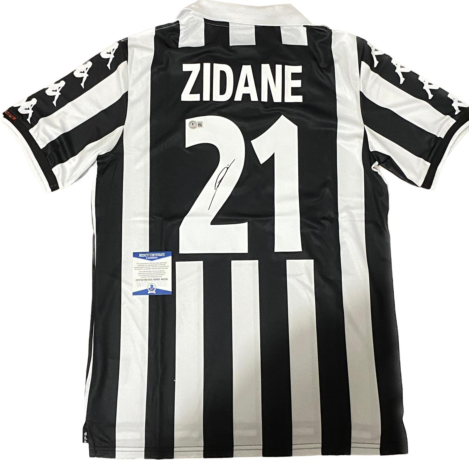 激レア　サッカーフィギュア　ジダン1998-99 Juventus Zinedine Zidane's Juventus 1999/00 Signed Replica Shirt - CharityStars