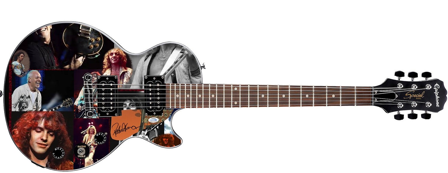 Epiphone Les Paul ギター 擦り傷あり Peter Frampton Signed Pickguard on a Custom Epiphone Les Paul