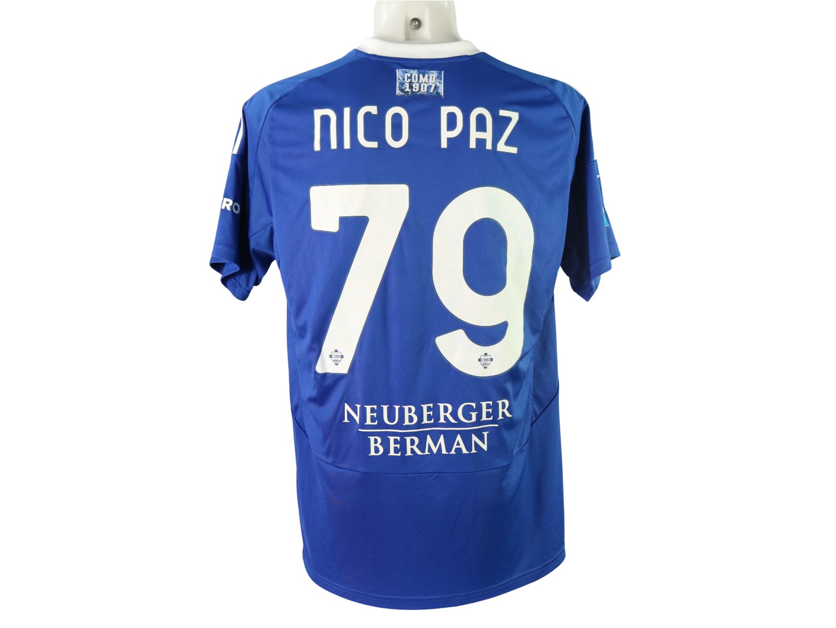 Nico Paz's Como Match-Worn Shir 2024/25 - CharityStars
