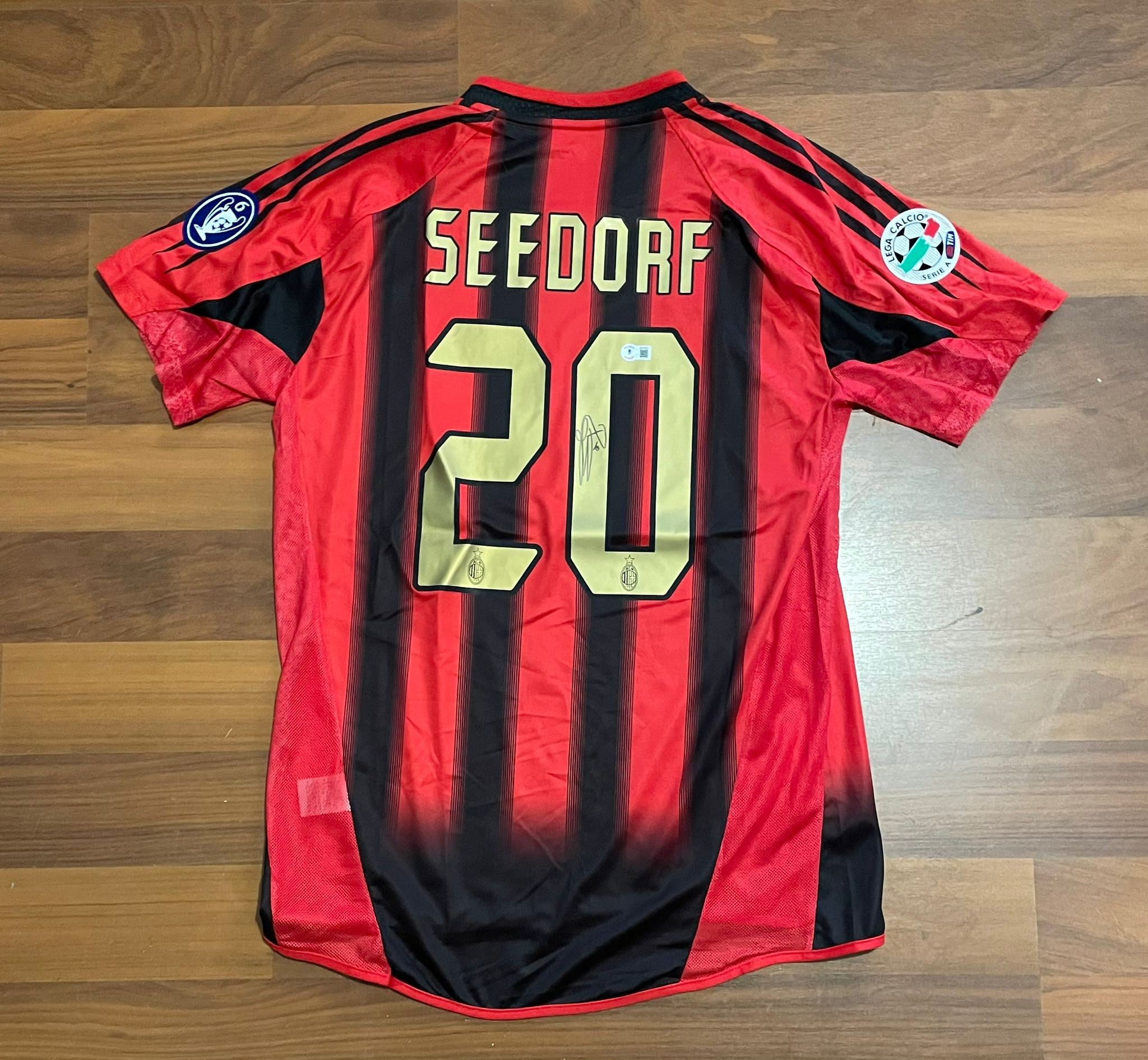 Clarence Seedorf's AC Milan 2004/05 Signed Replica Shirt