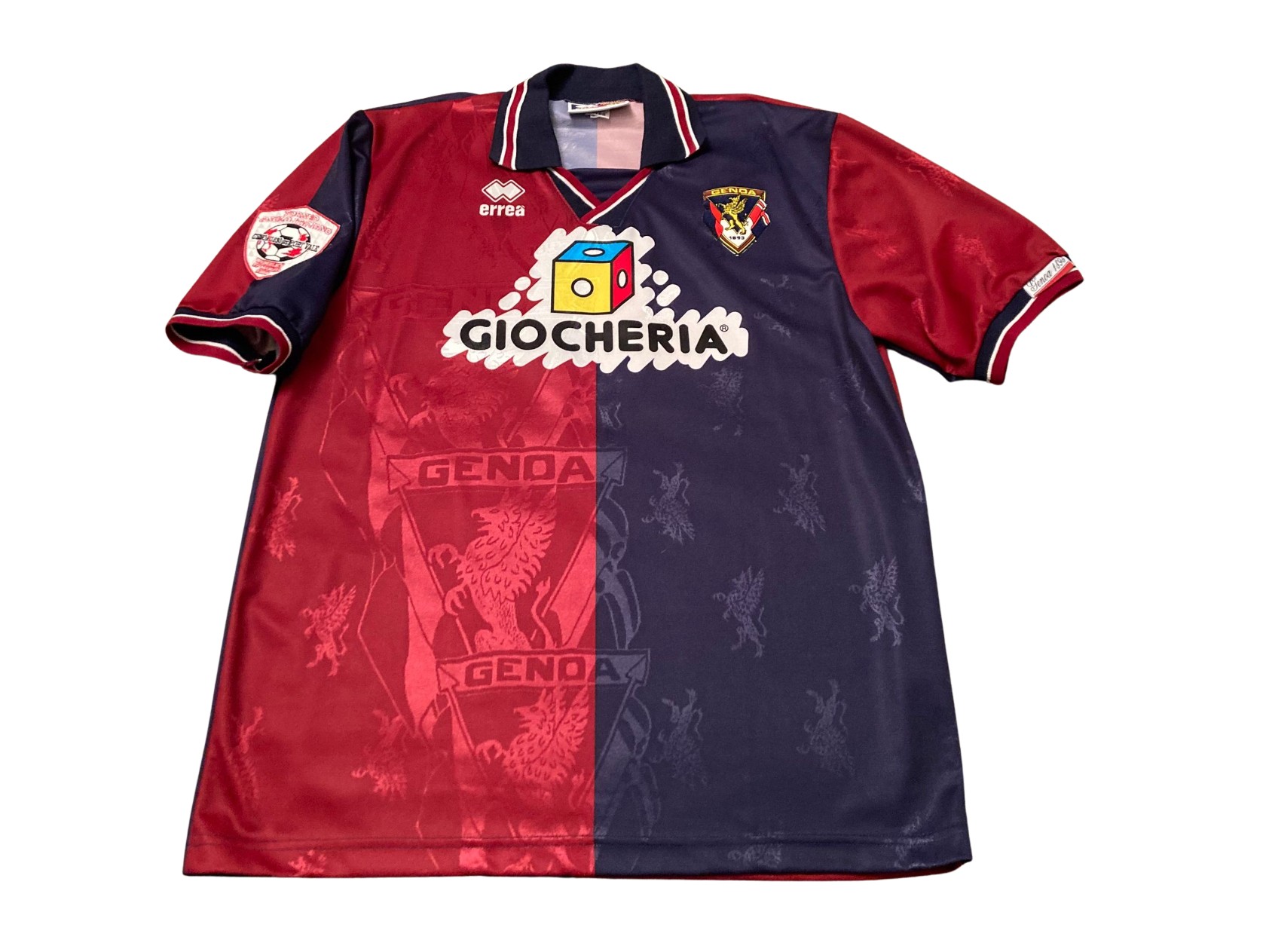 ジェノア errea 95-96 アウェイ ユニフォーム M 1995 1996 Montella's Match-Issued Shirt Genoa, 1995/96 - CharityStars