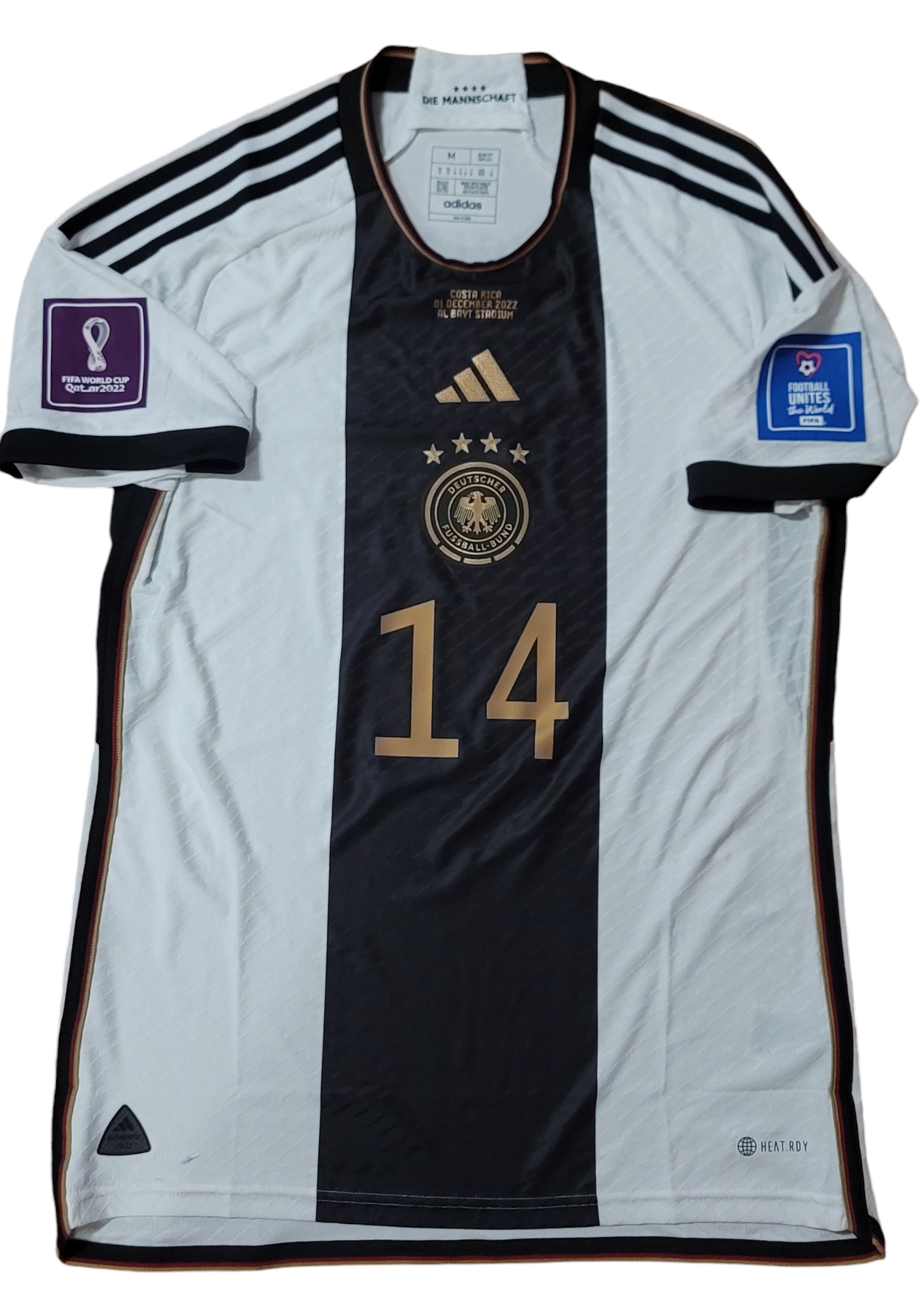 Musiala's Signed Match-Issued Shirt, Costa Rica vs Germany WC 2022