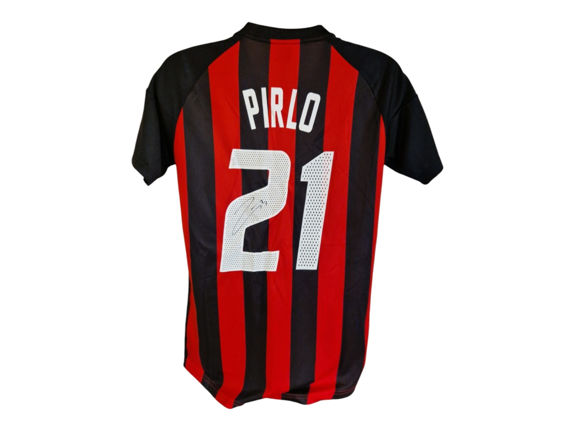 Andrea Pirlo's AC Milan 2002/03 Signed Replica Shirt - CharityStars