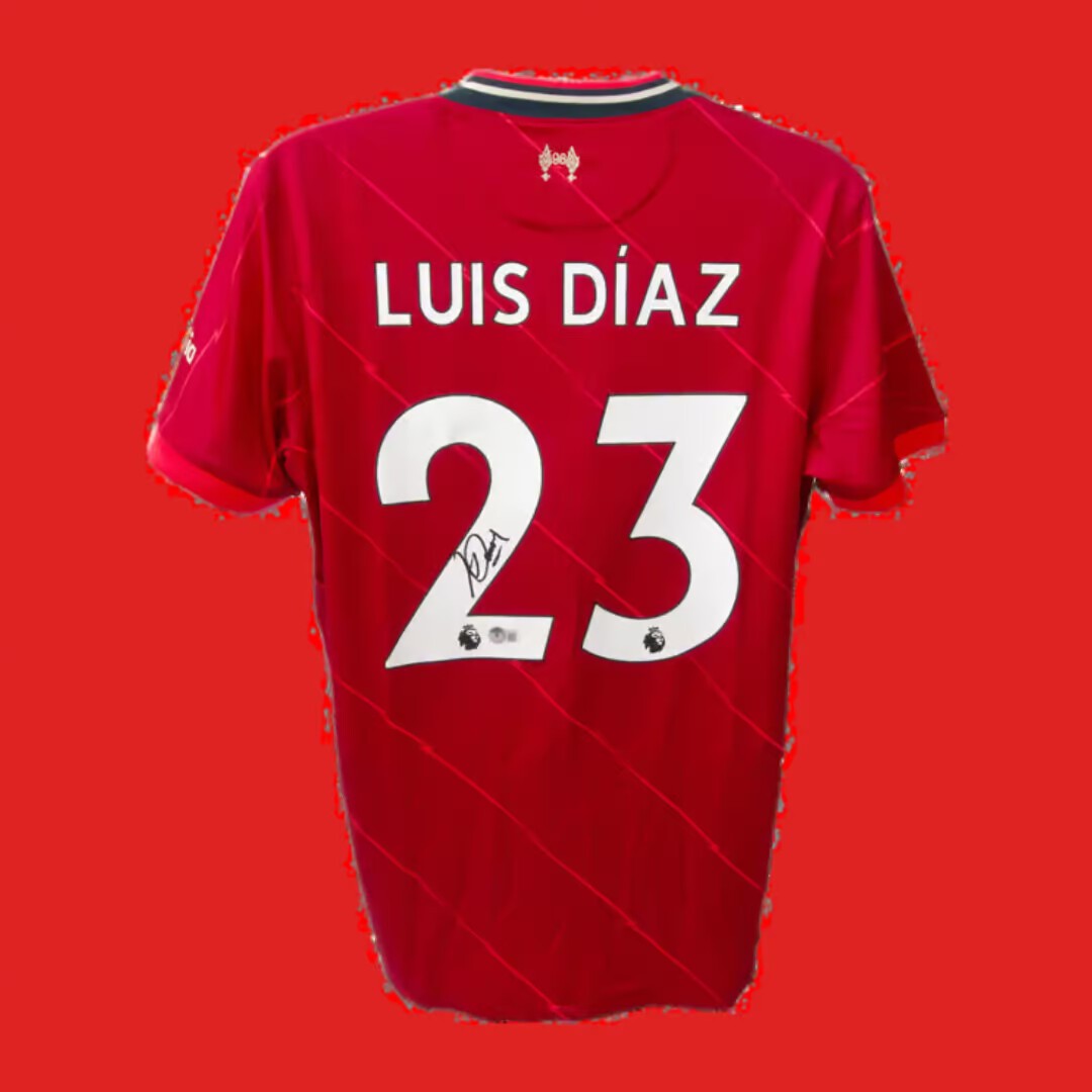 Luis Diaz's Liverpool FC Signed Replica Shirt - CharityStars