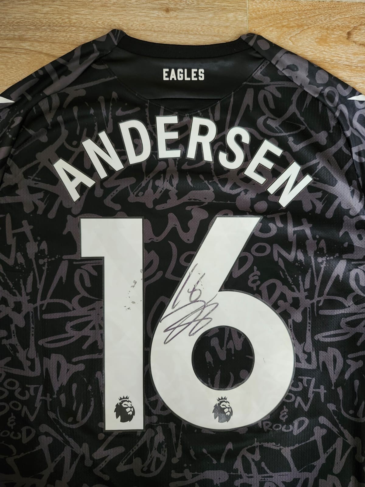 Joachim Andersen's Crystal Palace Match Worn Signed Away Shirt