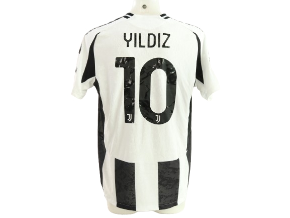 Yildiz's Juventus Match-Issued Shirt, UCL 2024/25 - CharityStars