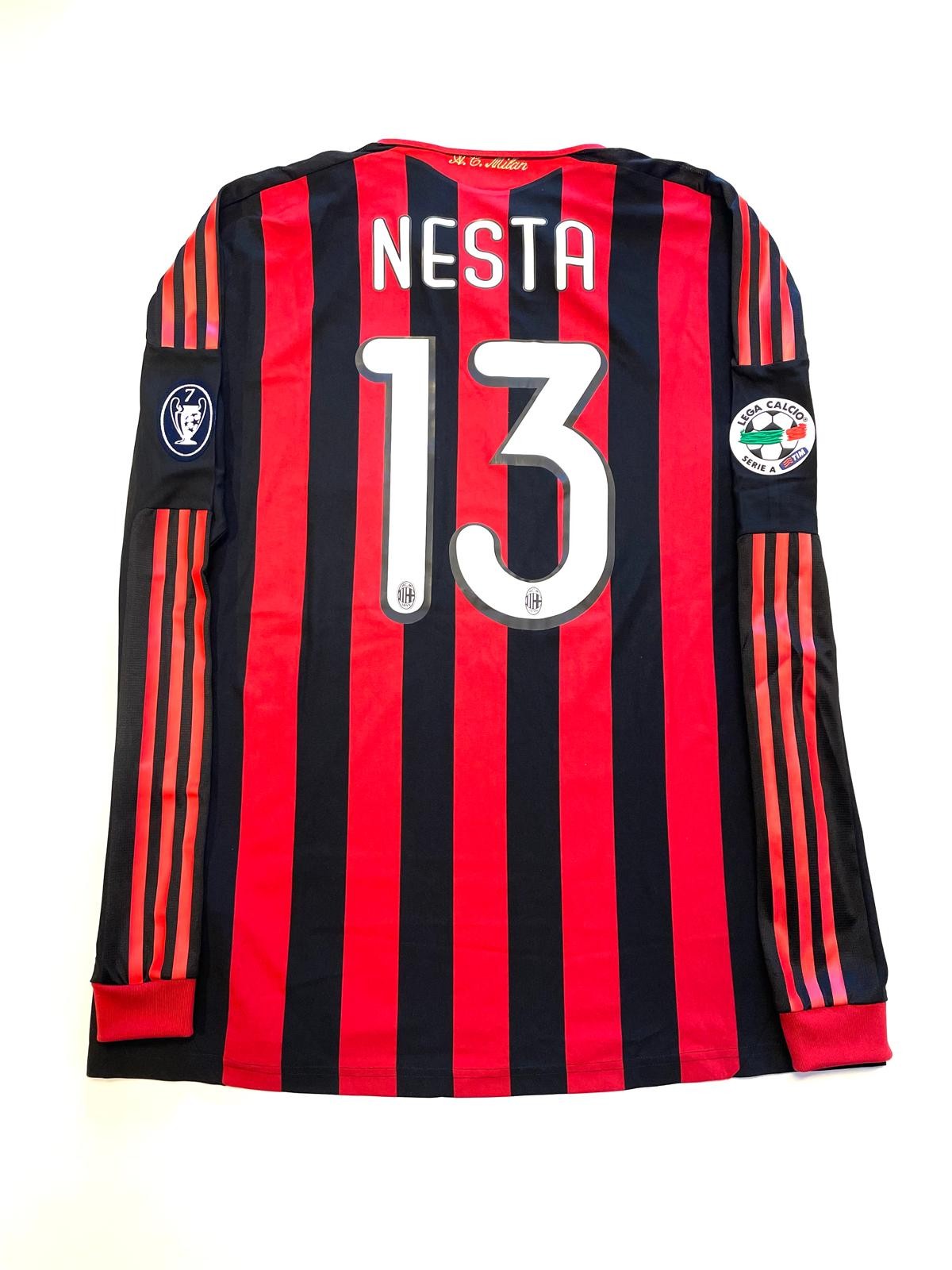 Nesta's Milan Match-Issued Shirt, 2009/10 - CharityStars