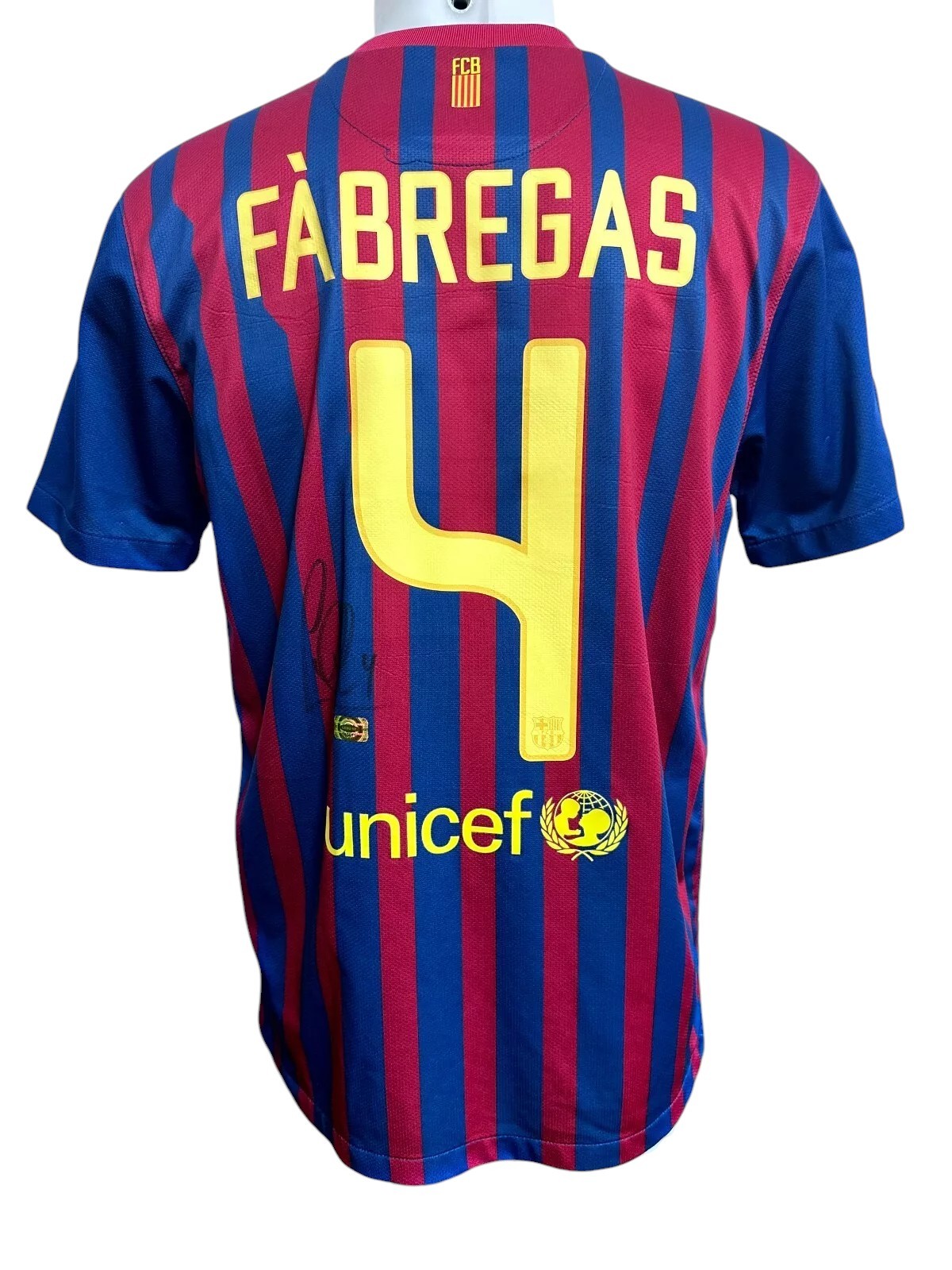 Fabregas' Barcelona Signed Official Shirt, 2011/12 - CharityStars