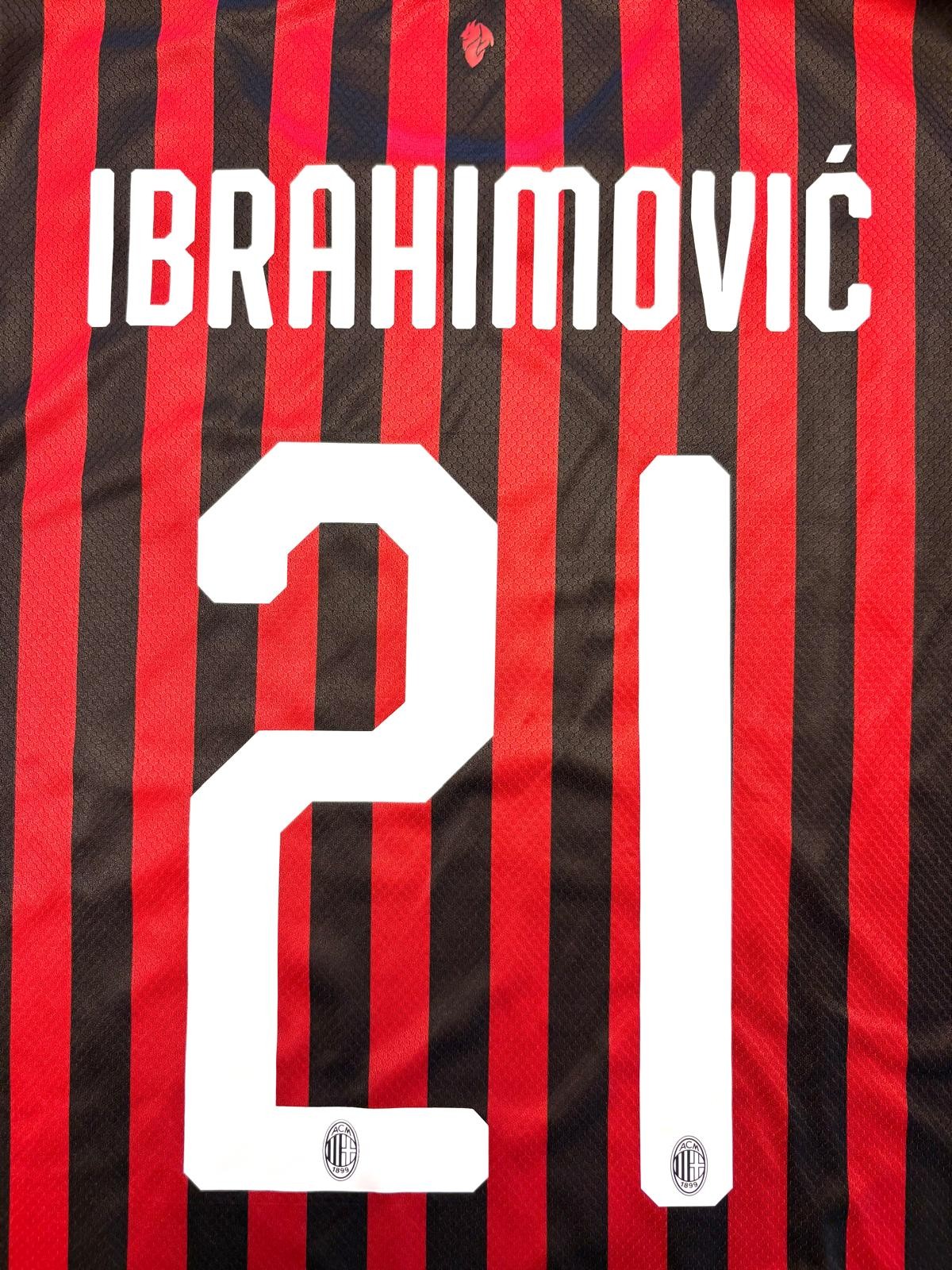 Ibrahimovic Milan match worn issued shirt jersey serie a XL stock pro