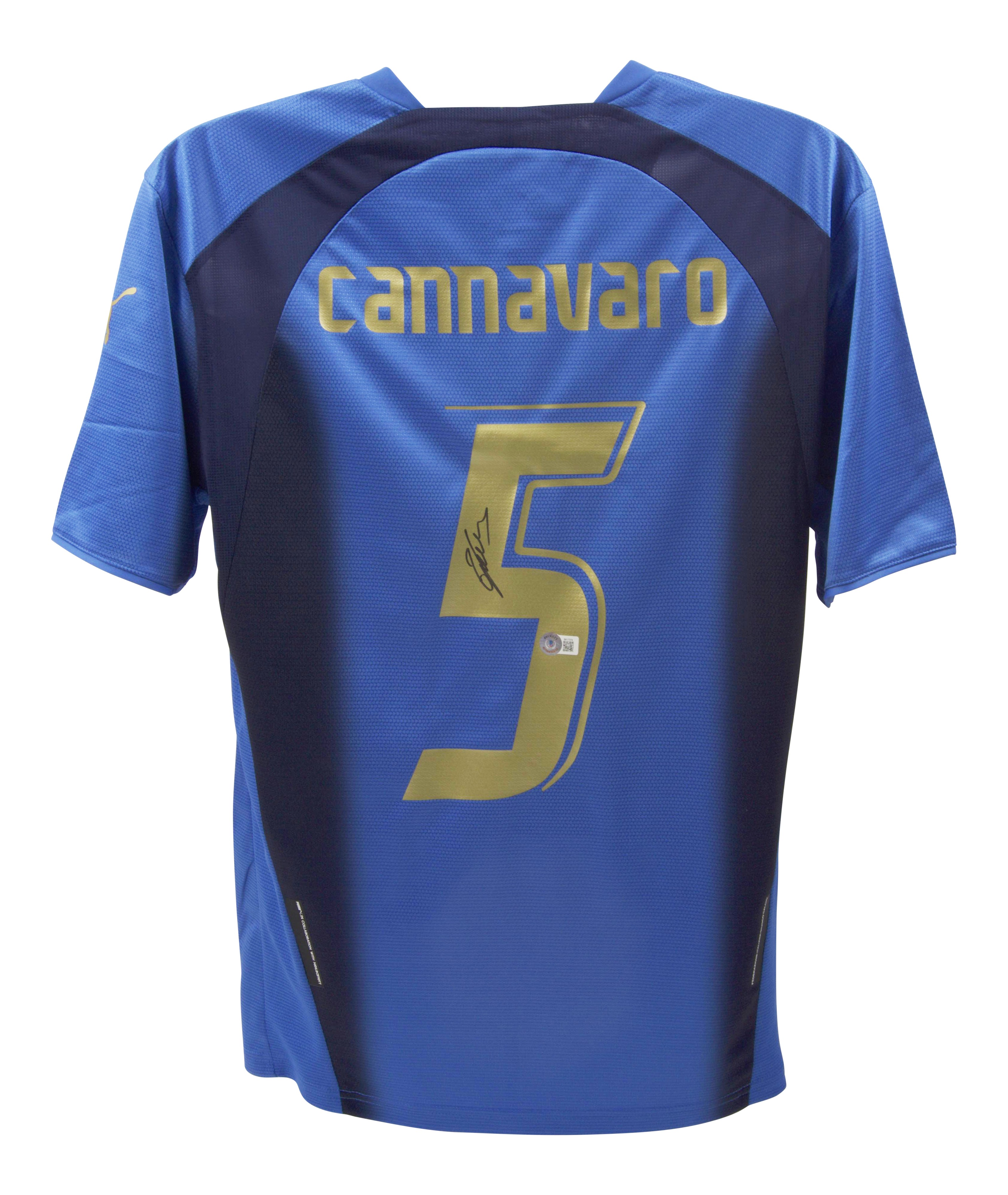 Fabio Cannavaro's Italy Signed Replica Home Shirt - CharityStars