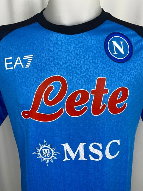 Maglia Napoli Home Match Worn Osimhen #9 Serie A 23/24 Jersey Shirt EA7