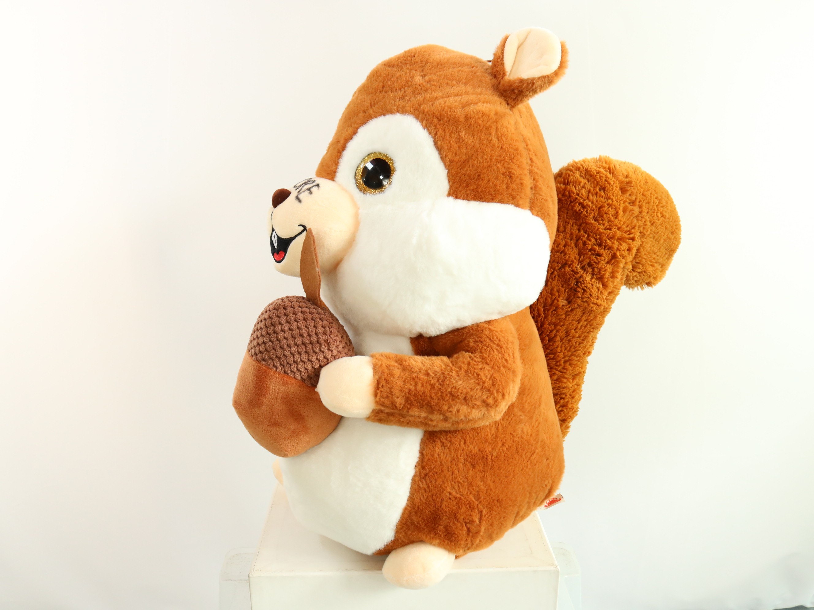 Onwomania Peluche Peluche Cane Cucciolo Cane a Quattro Zampe Lunghezza 21 cm Marrone