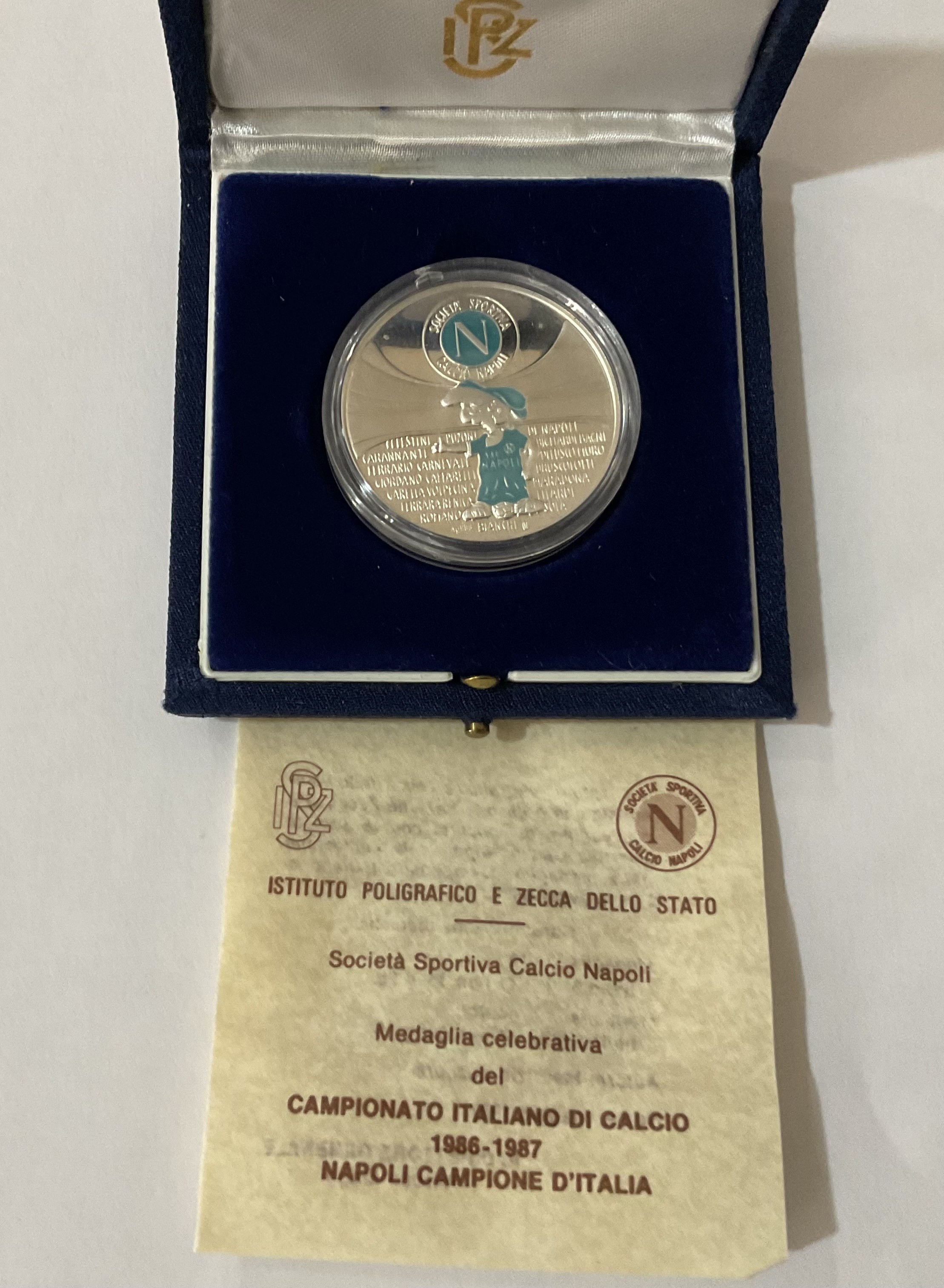 Medaglia ufficiale Italia 90 in argento IPZS - Collezionismo In vendita a Aosta