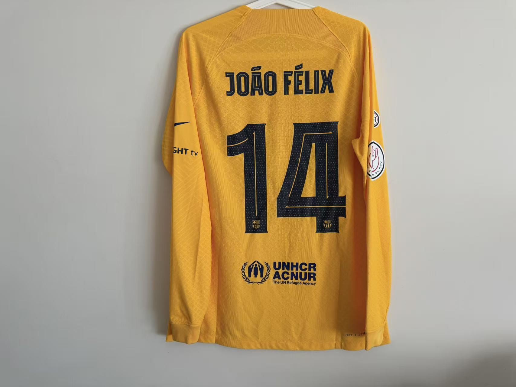 Joao Felix's FC Barcelona 2023-2024 Copa Del Rey Match-Issued Away