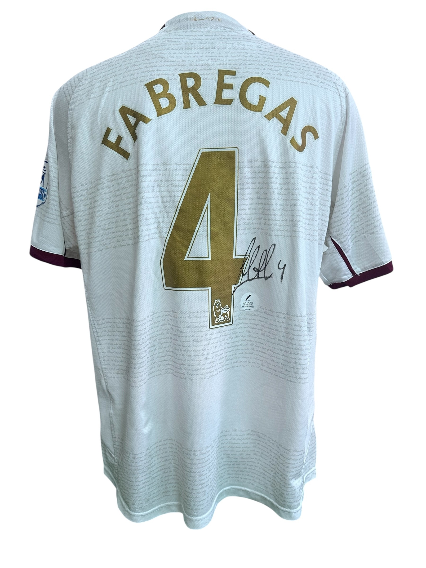 Fabregas' Arsenal Signed Official Shirt - CharityStars