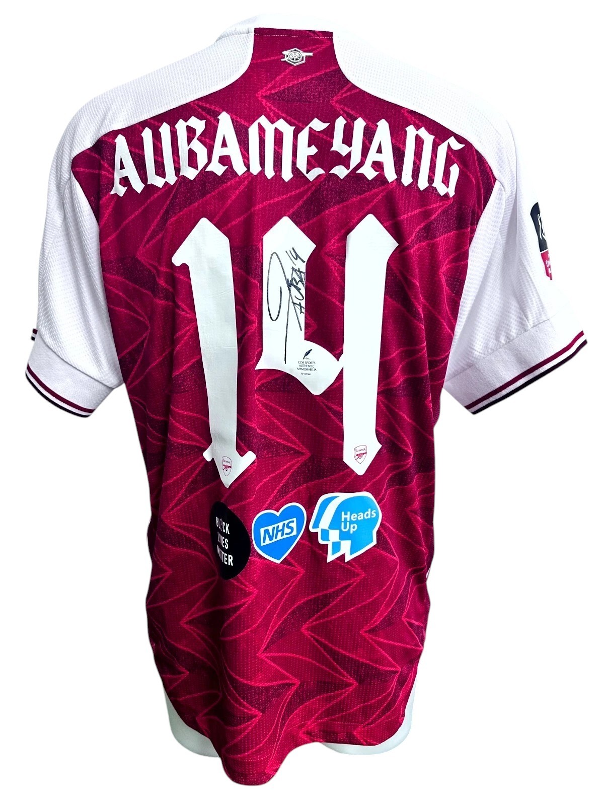 Aubameyang's Signed Official Shirt, Arsenal vs Chelsea FA Cup