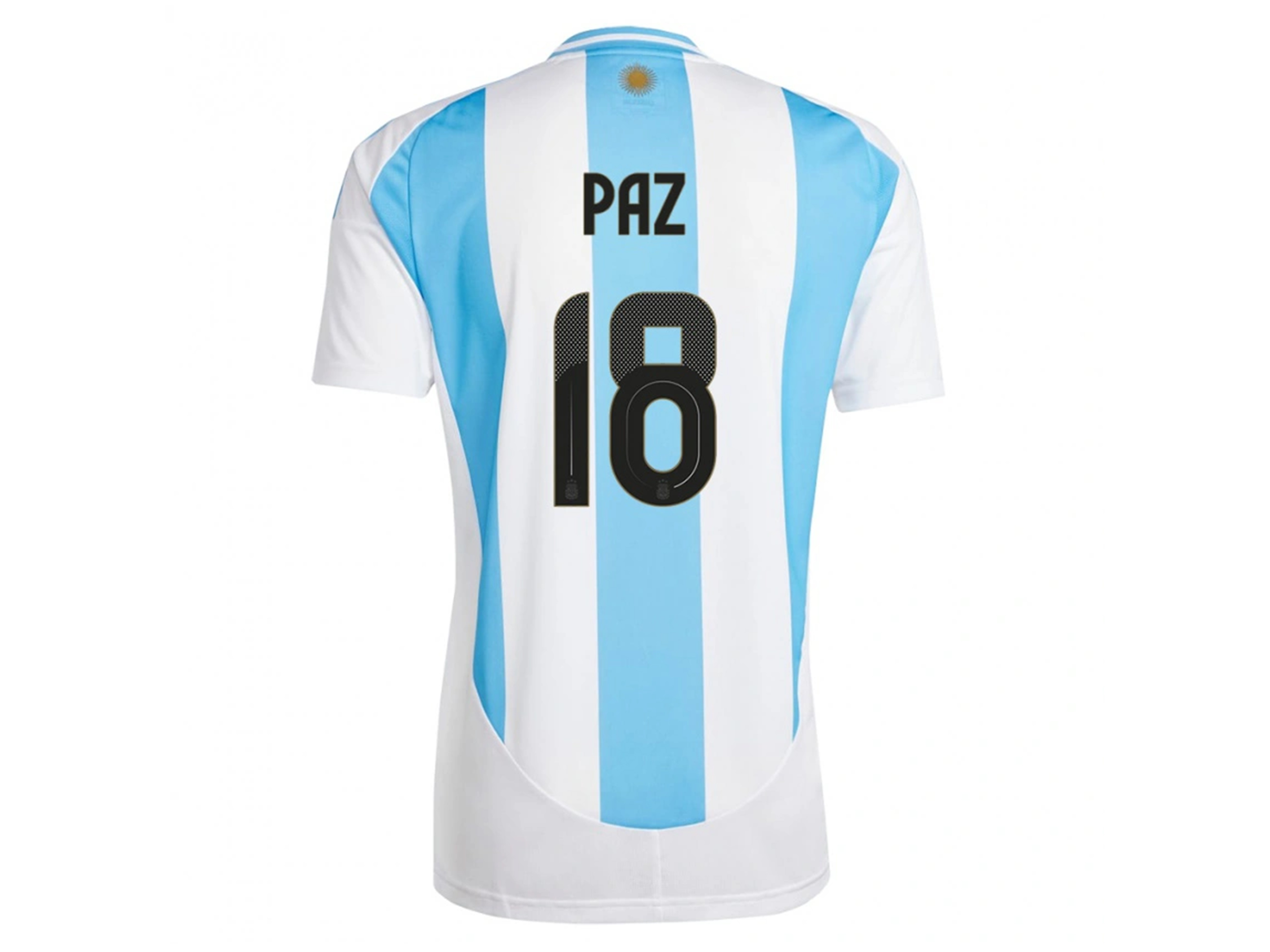 Paz's Argentina 2024/25 Signed with Personalized Dedication Shirt