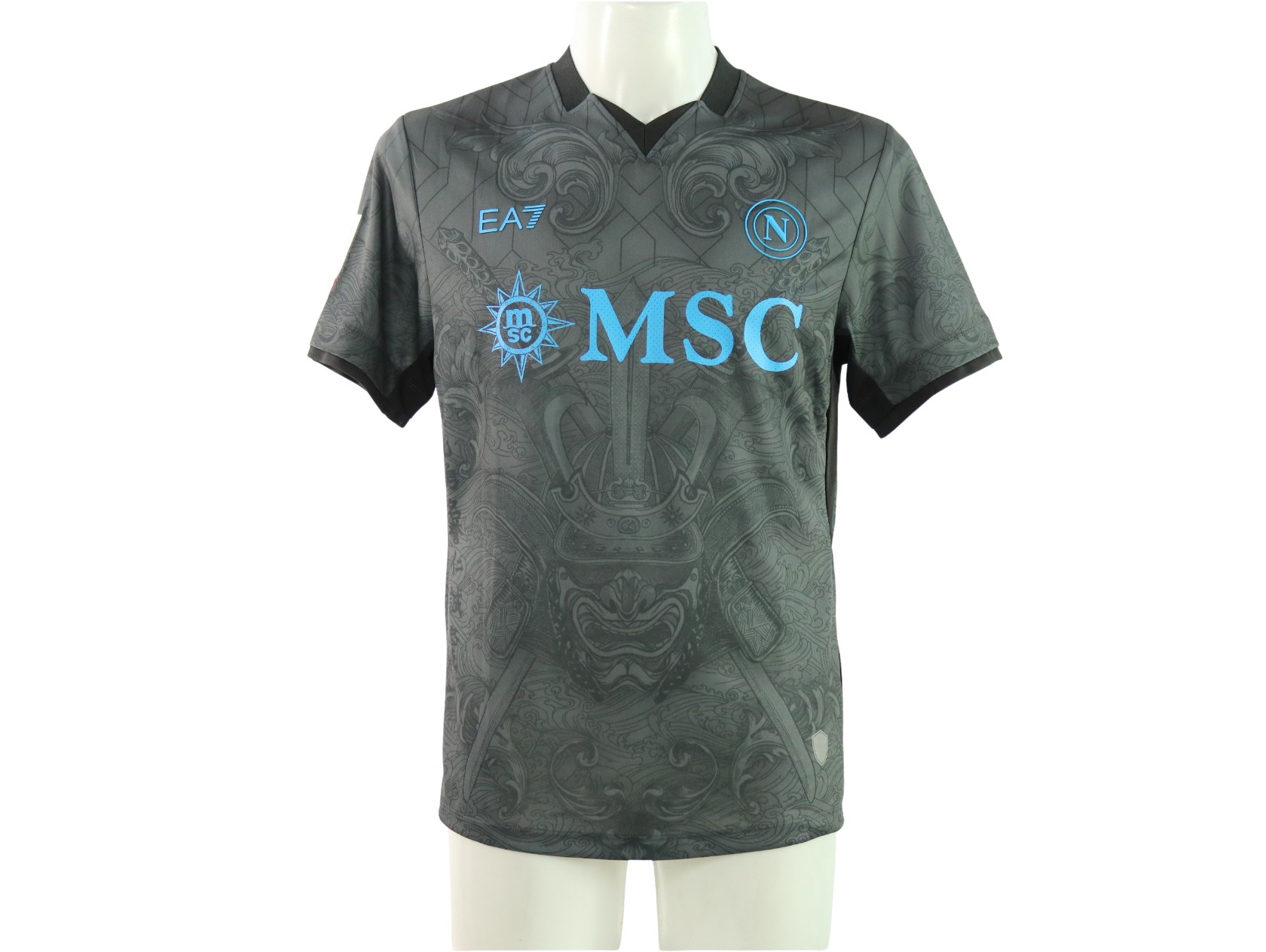 R - Neres' Napoli Match-Issued Shirt, Coppa Italia 2024/25