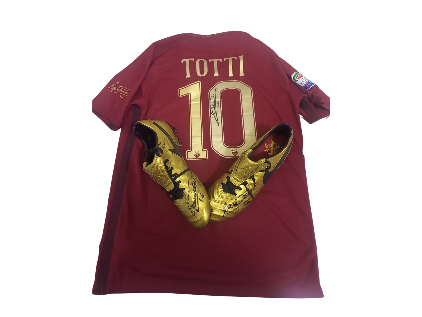 Totti's Autografata Match-Issued Shirt, Roma vs Lazio 2017 +