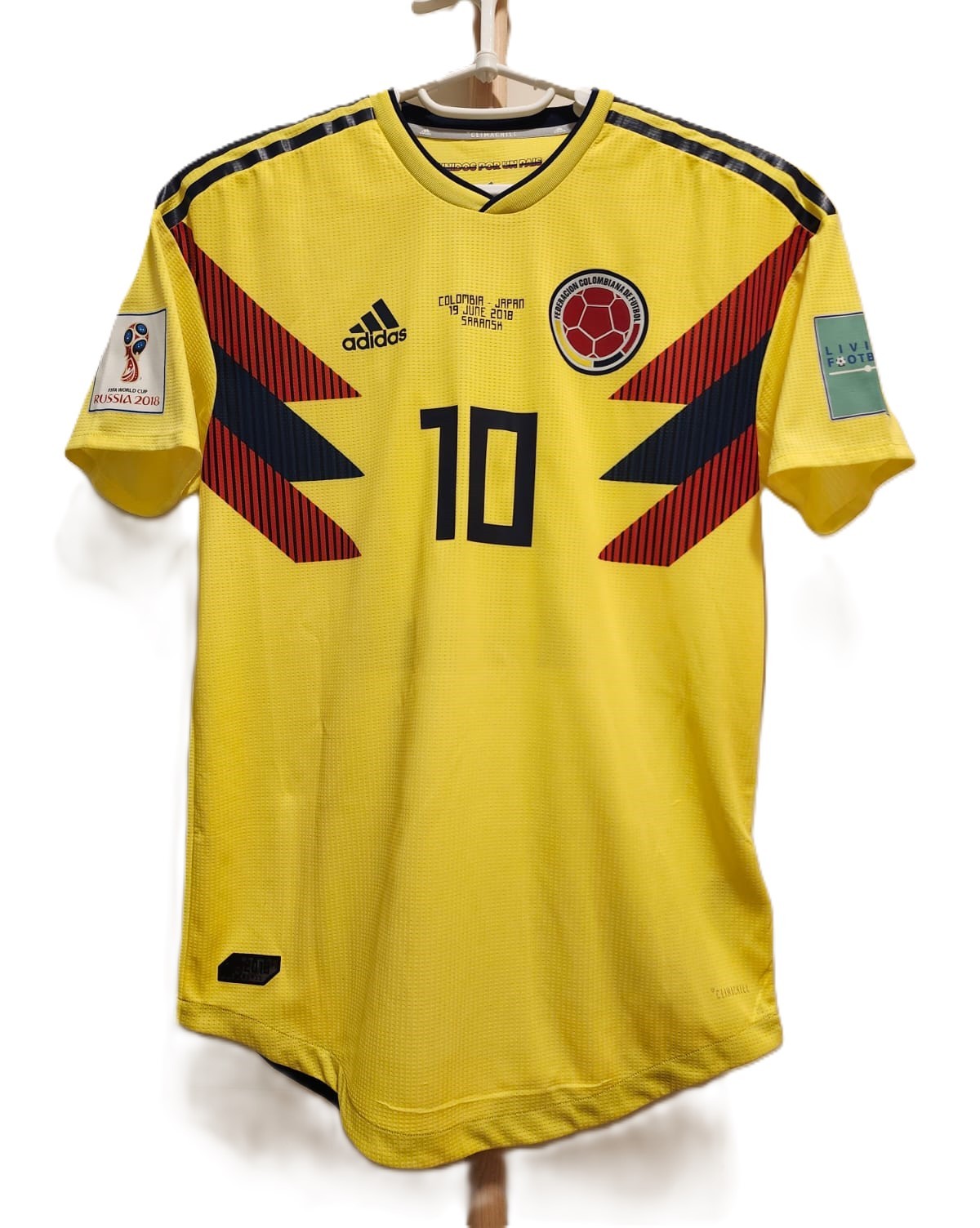 James Rodríguez's Colombia World Cup 2018 Match-Issued Shirt, vs